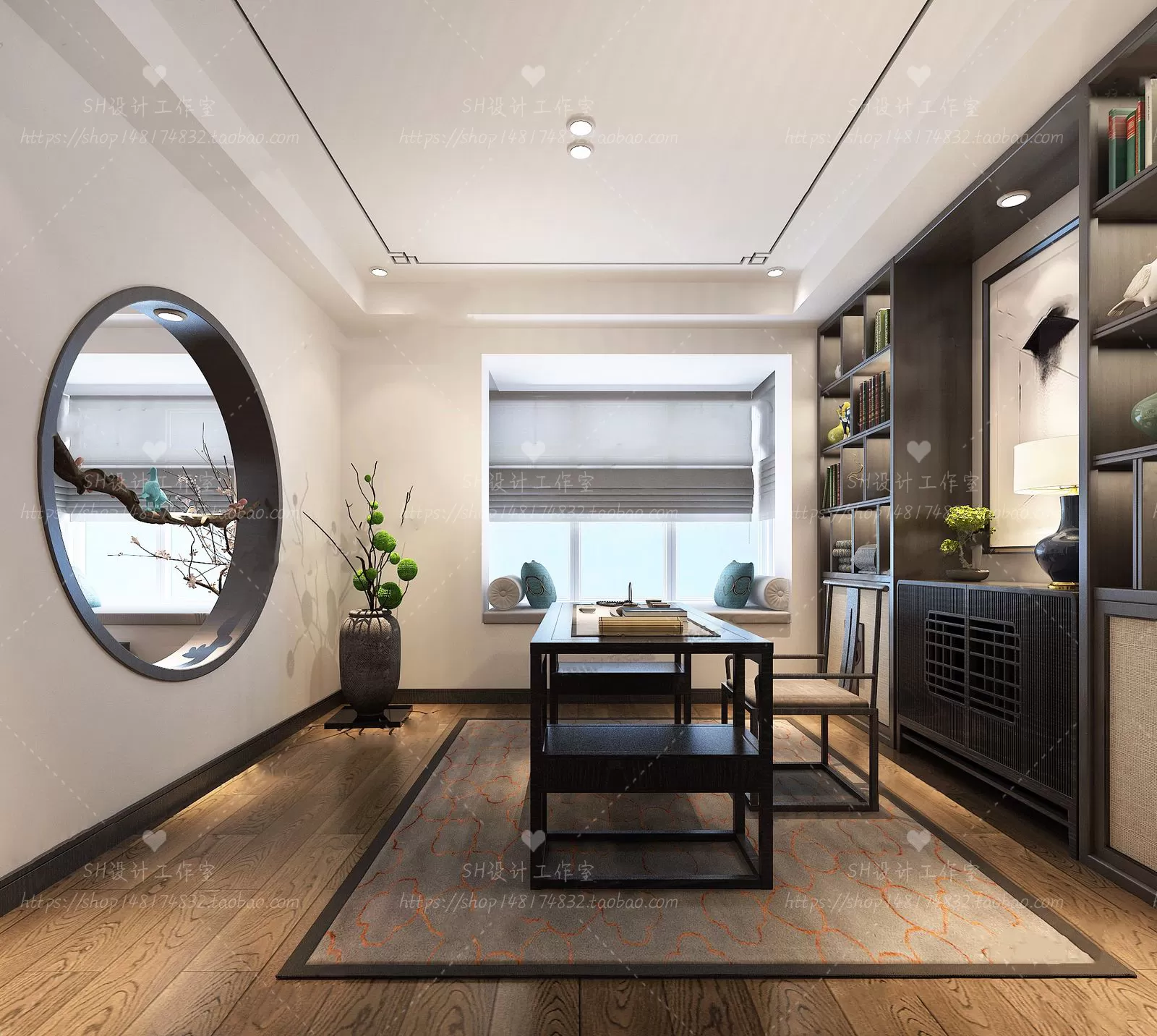 STUDY ROOM 3D SCENES – VRAY RENDER – 58