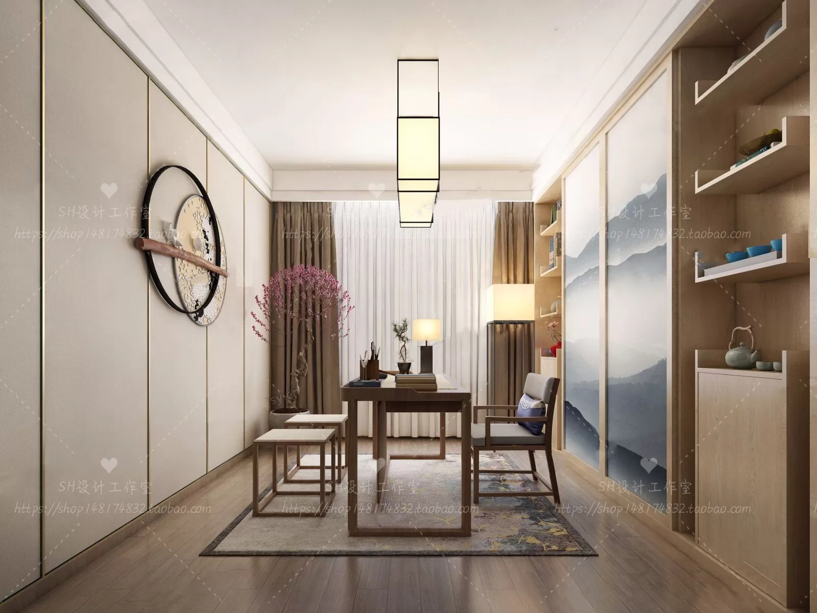 STUDY ROOM 3D SCENES – VRAY RENDER – 60