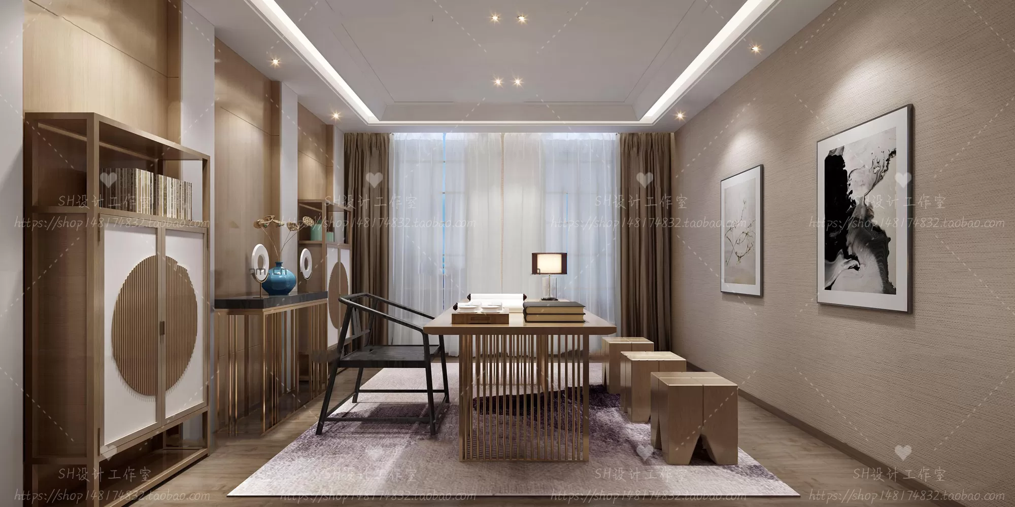 STUDY ROOM 3D SCENES – VRAY RENDER – 61