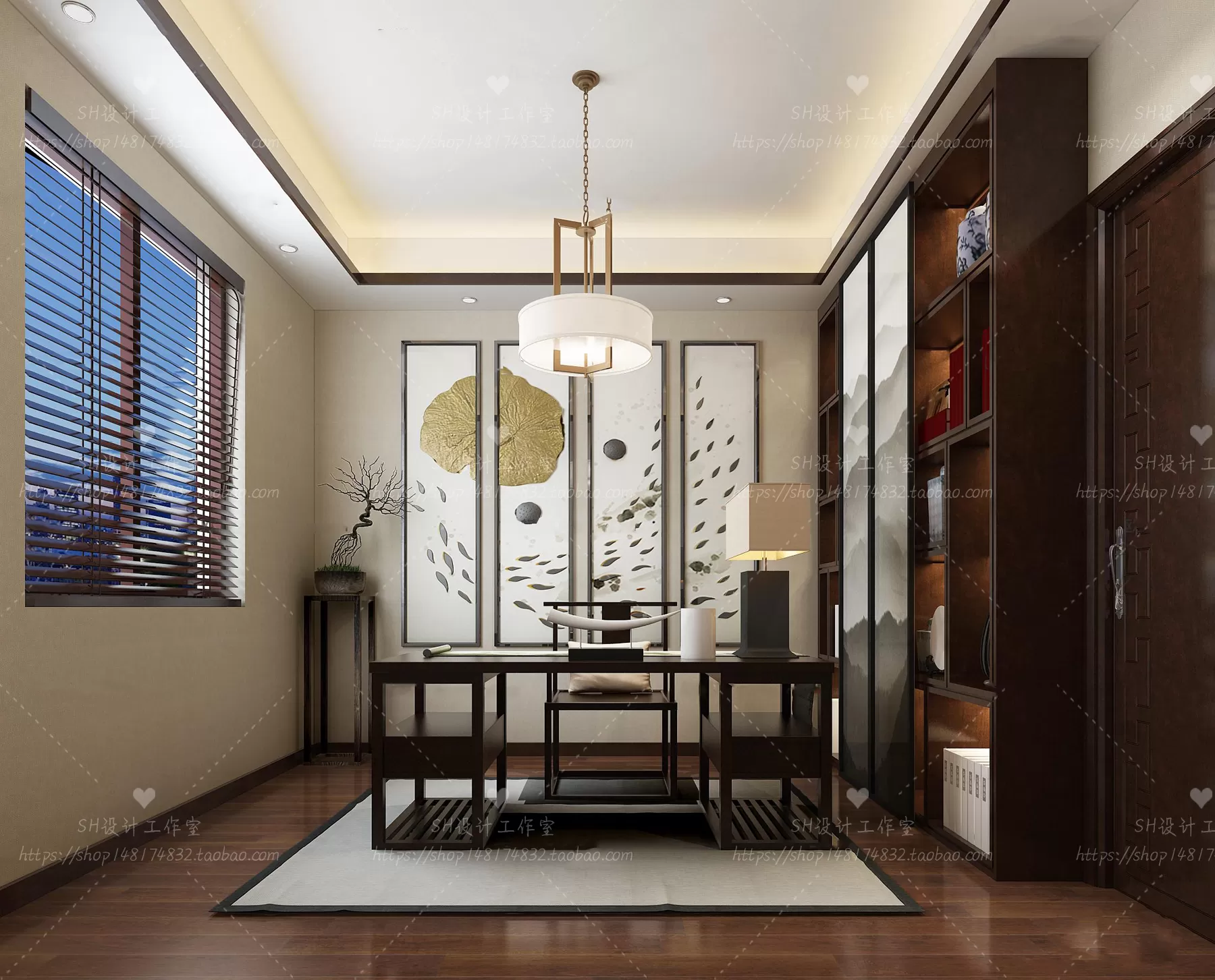 STUDY ROOM 3D SCENES – VRAY RENDER – 65