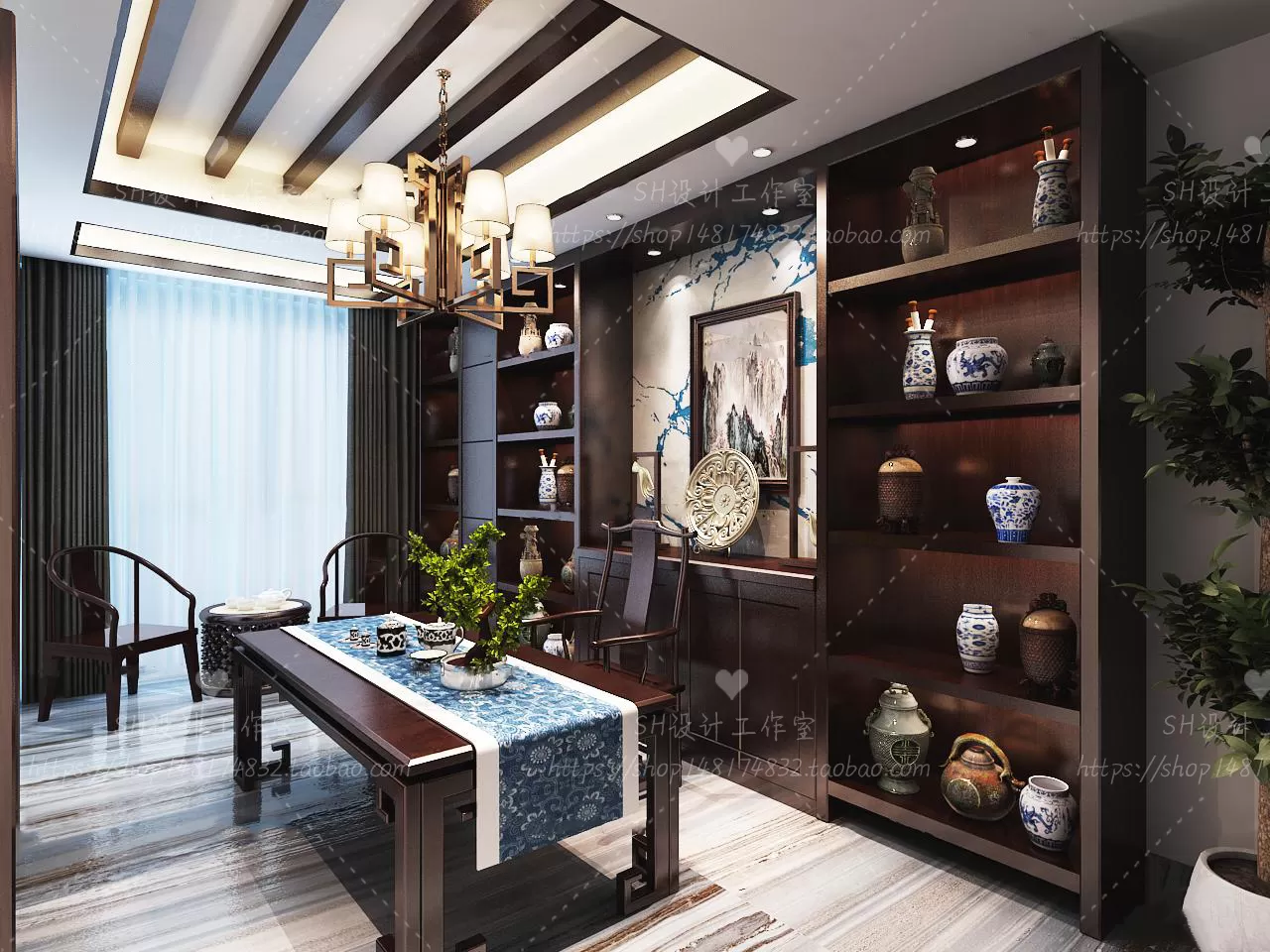 STUDY ROOM 3D SCENES – VRAY RENDER – 69