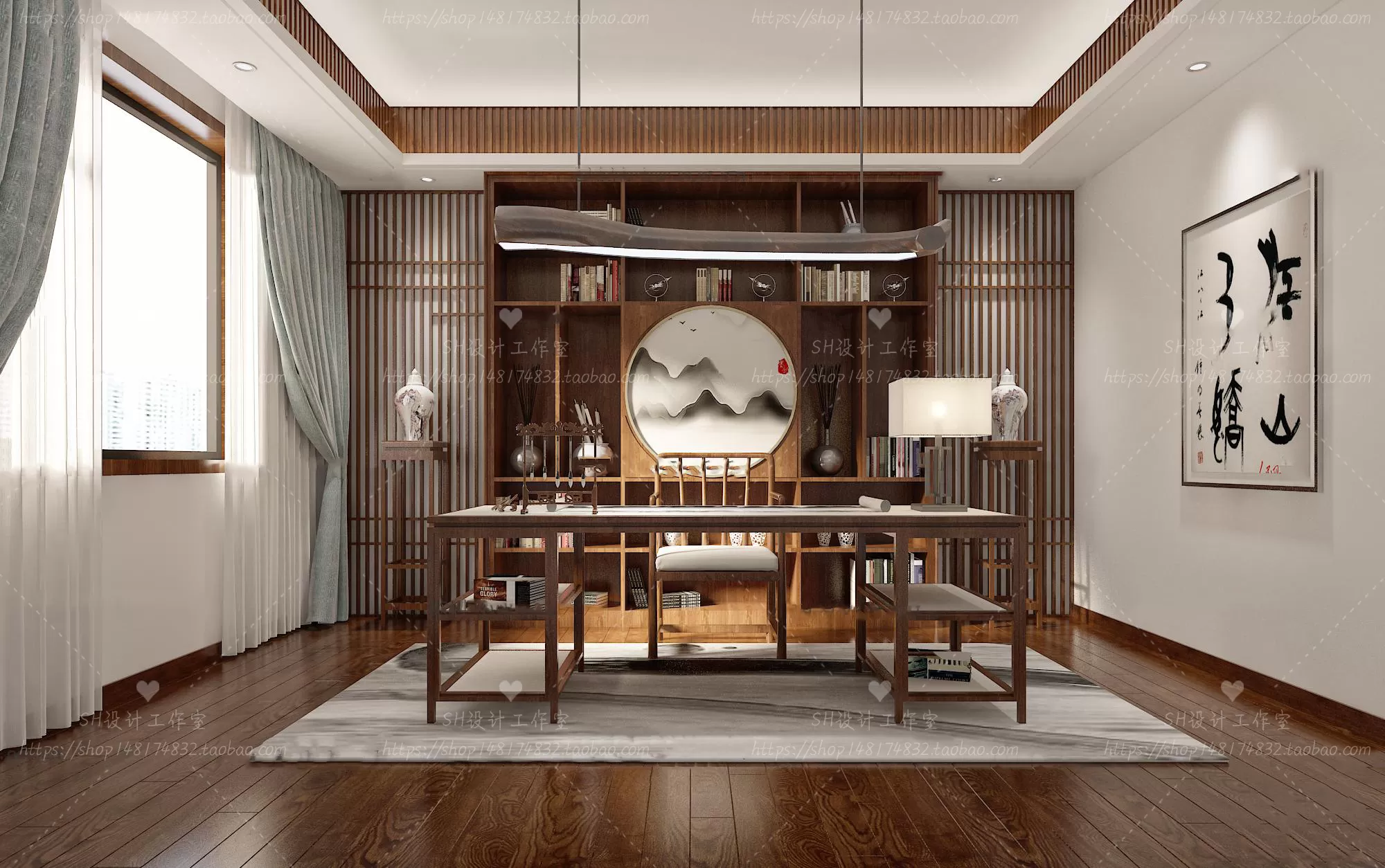 STUDY ROOM 3D SCENES – VRAY RENDER – 74