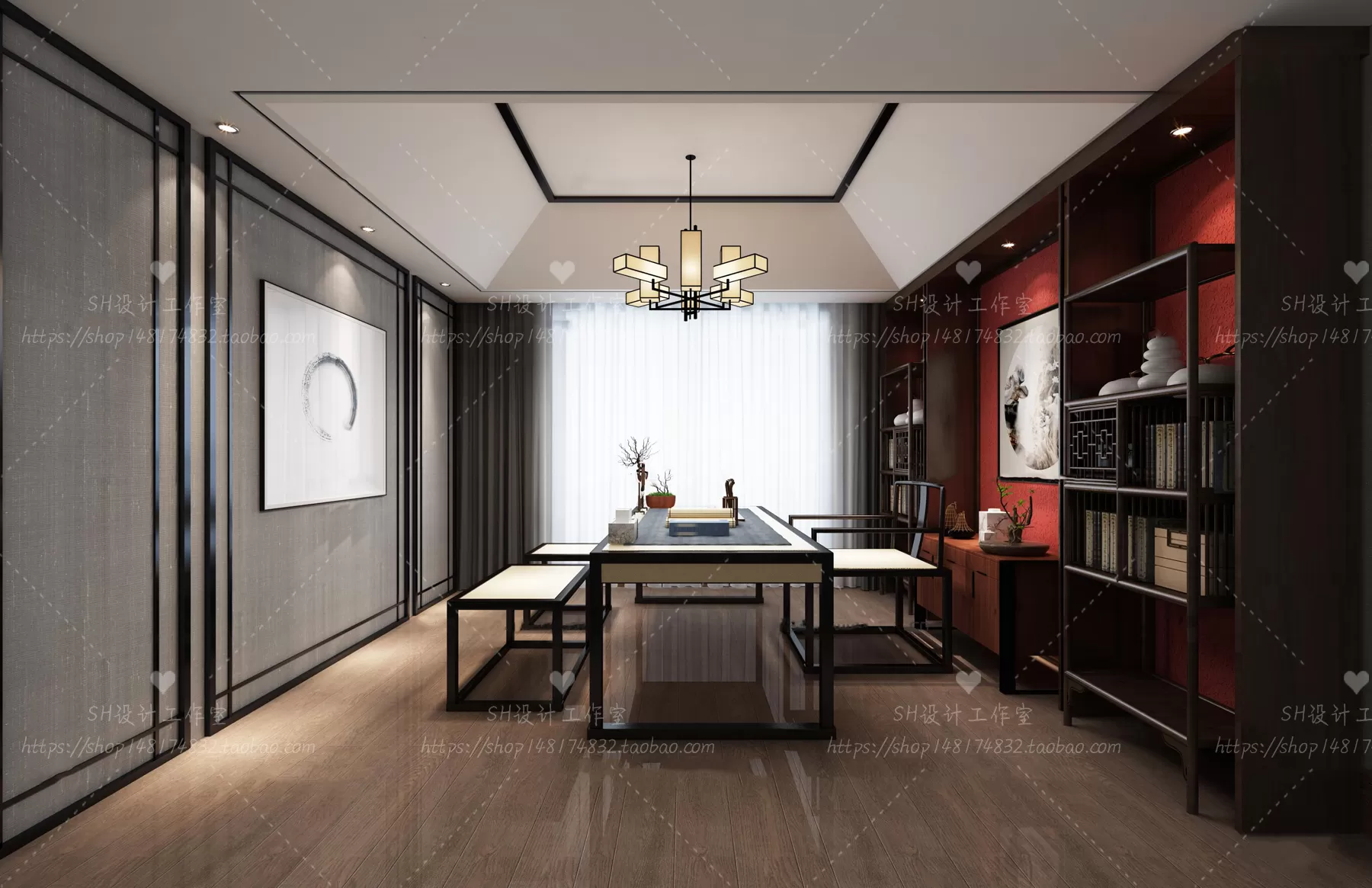 STUDY ROOM 3D SCENES – VRAY RENDER – 75