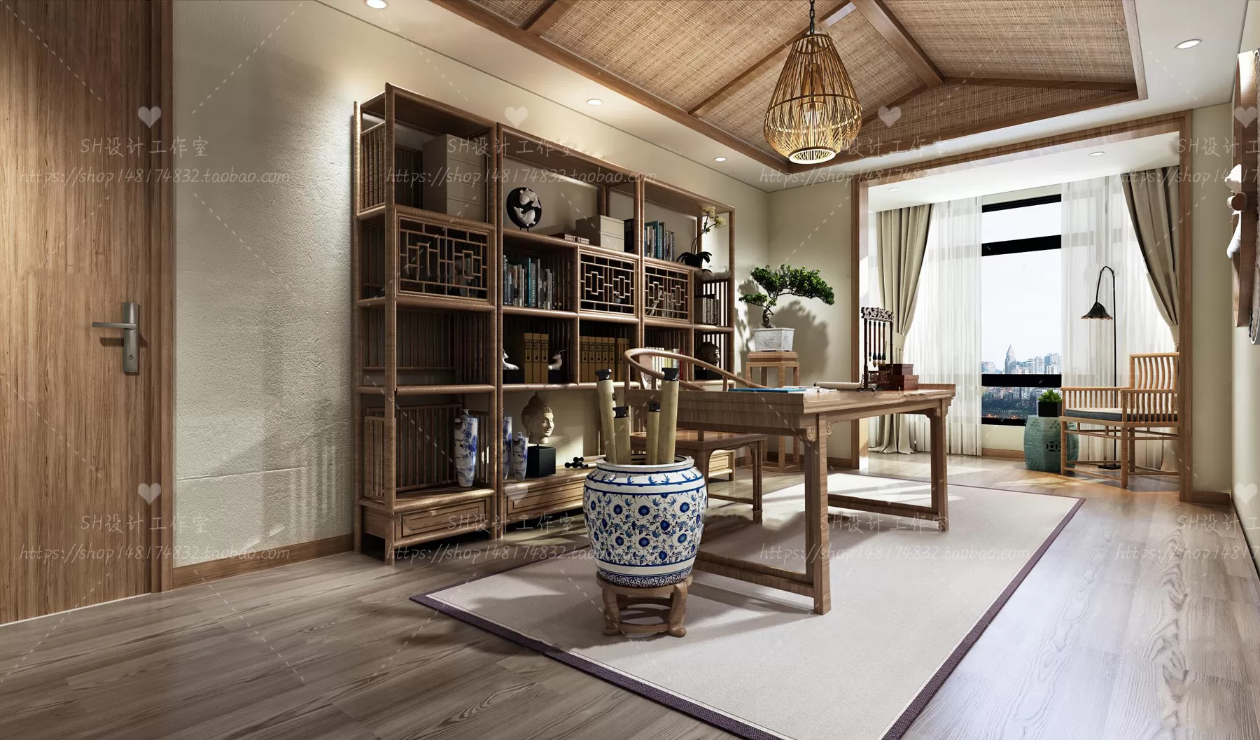 STUDY ROOM 3D SCENES – VRAY RENDER – 77