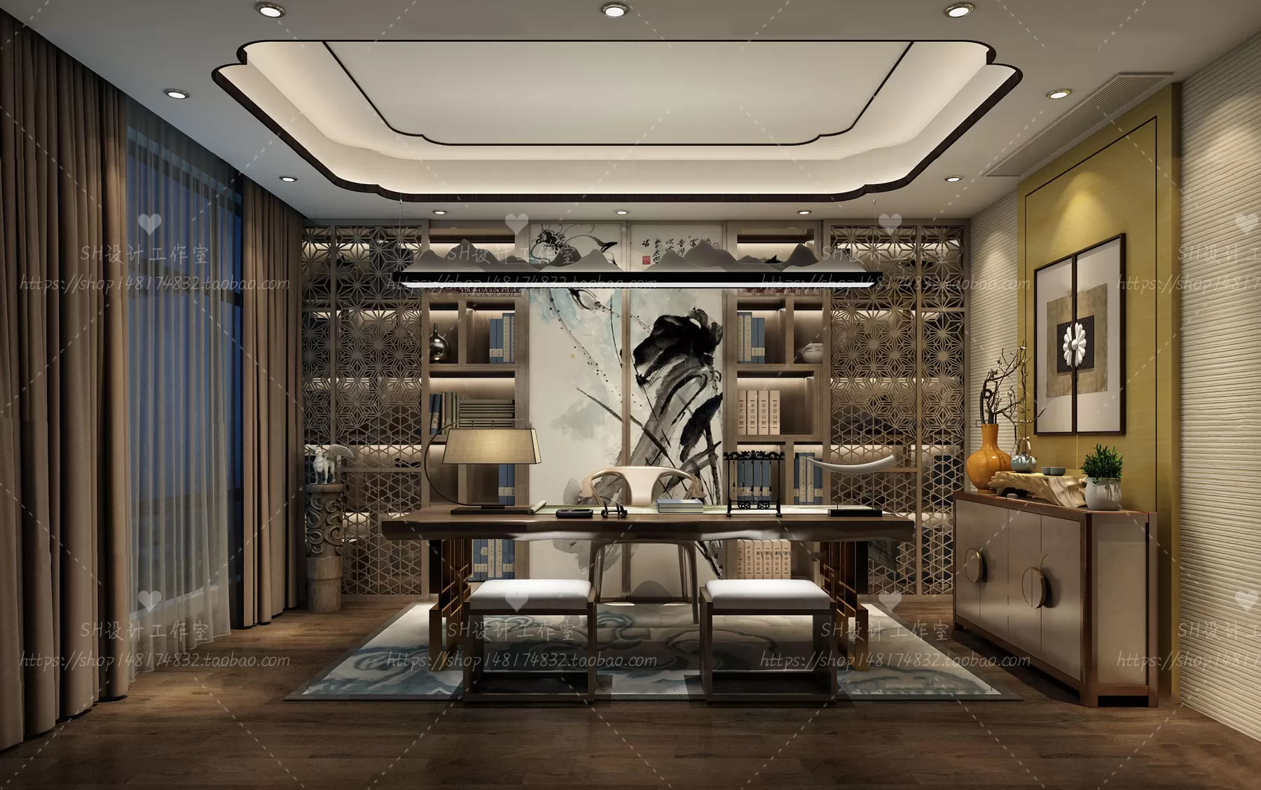 STUDY ROOM 3D SCENES – VRAY RENDER – 78