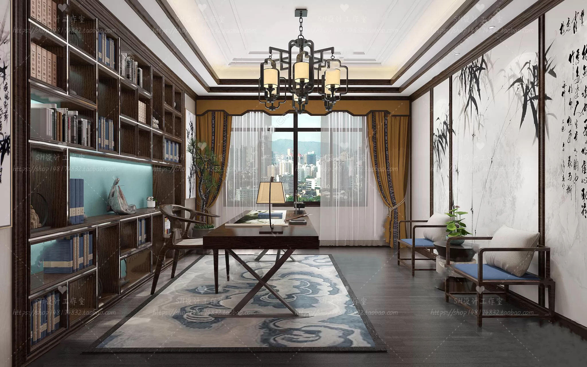 STUDY ROOM 3D SCENES – VRAY RENDER – 82