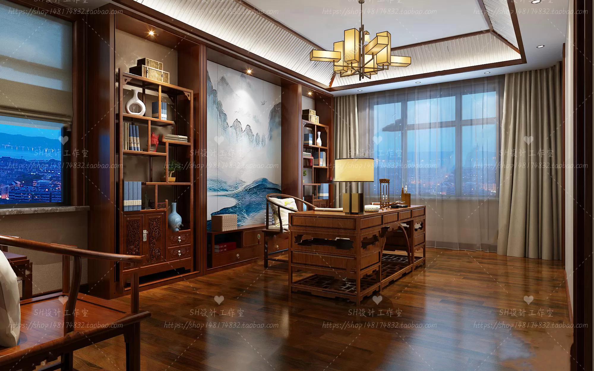 STUDY ROOM 3D SCENES – VRAY RENDER – 83