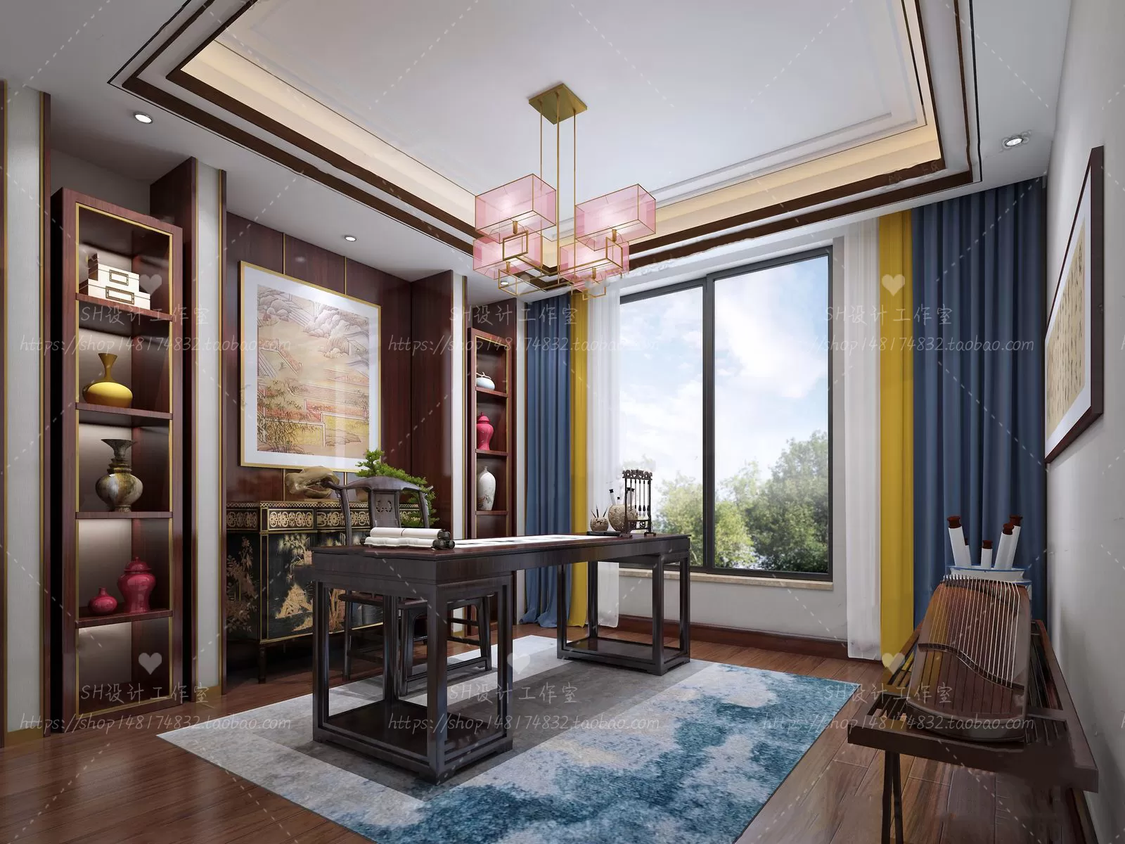 STUDY ROOM 3D SCENES – VRAY RENDER – 85