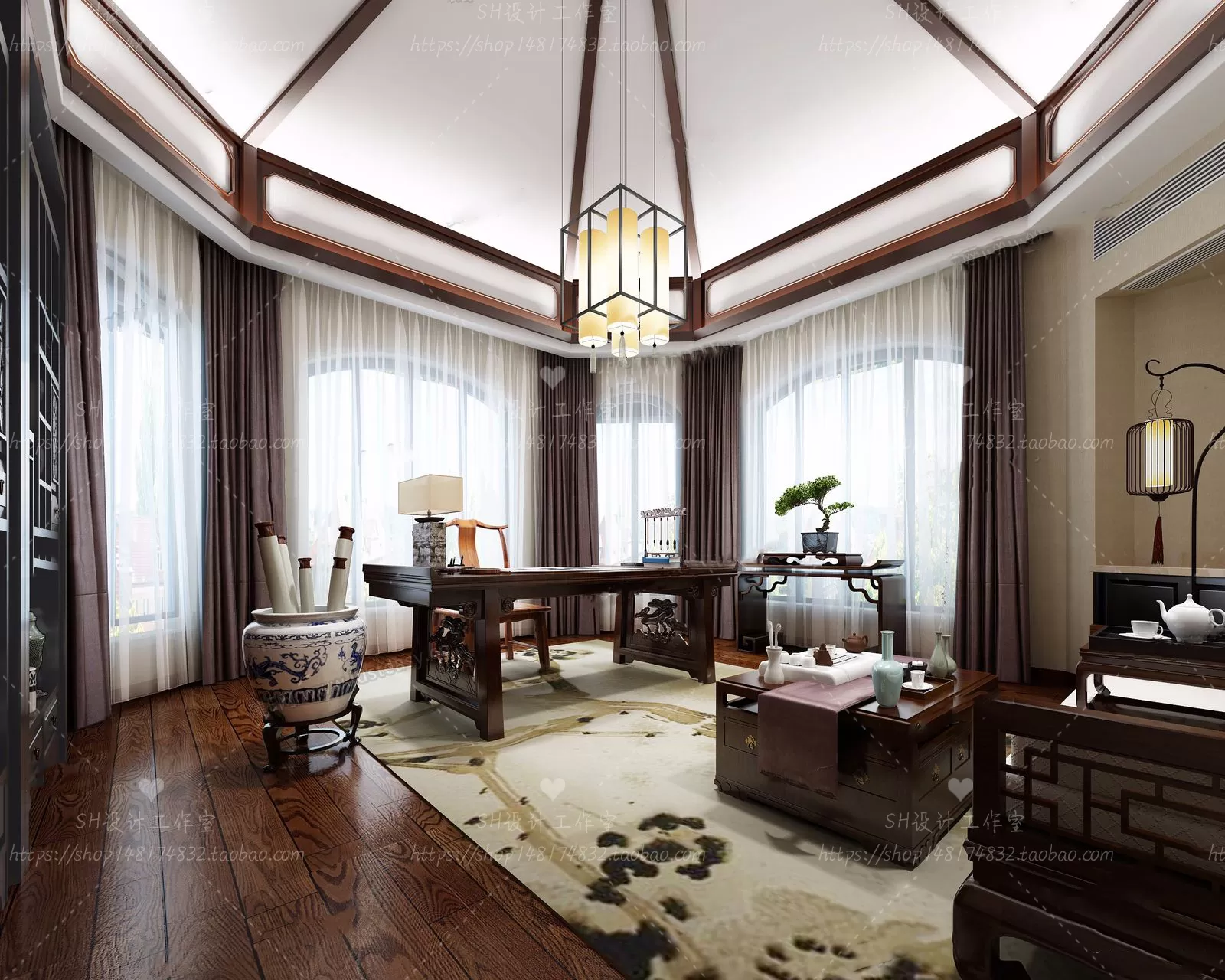 STUDY ROOM 3D SCENES – VRAY RENDER – 87