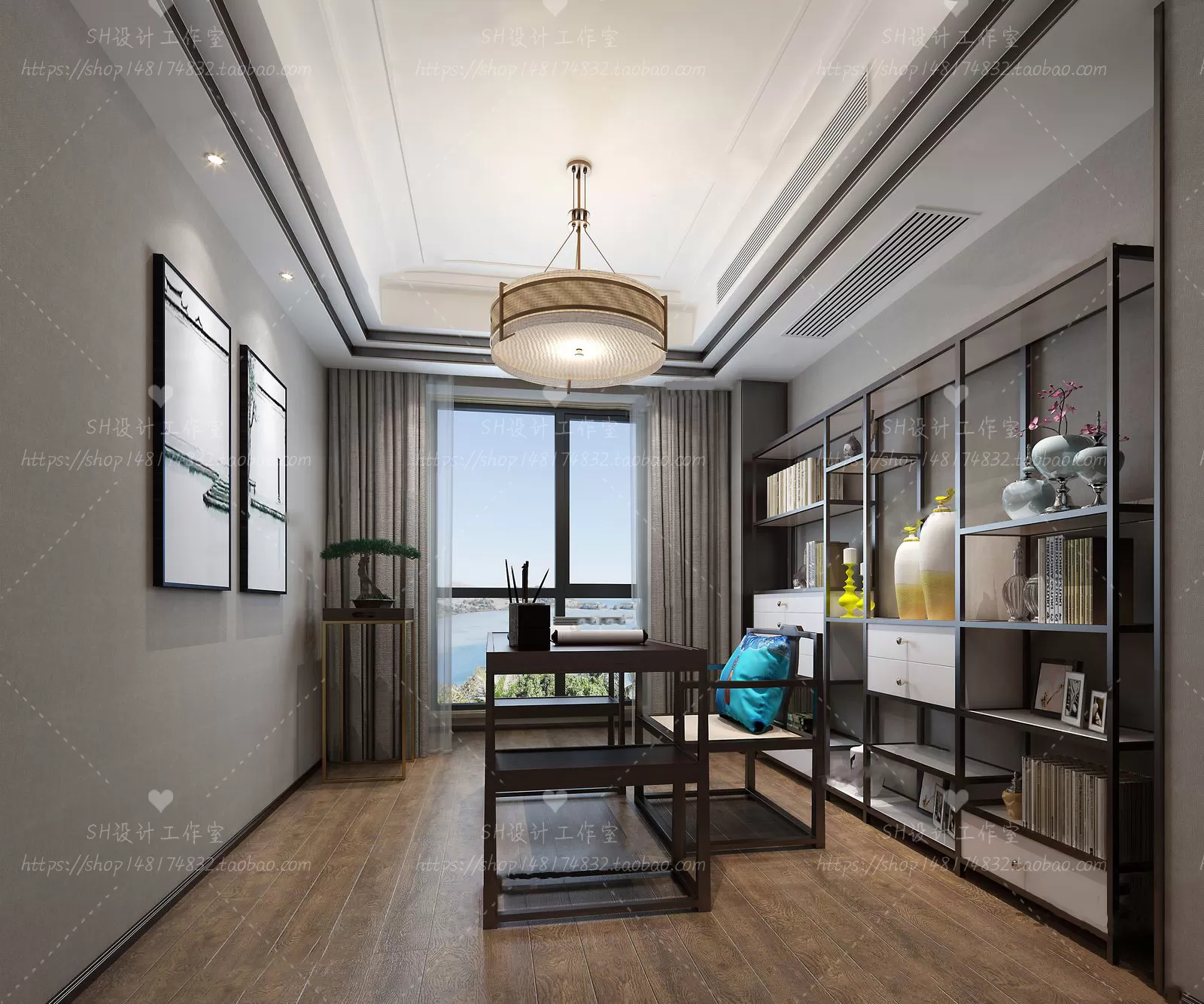 STUDY ROOM 3D SCENES – VRAY RENDER – 88