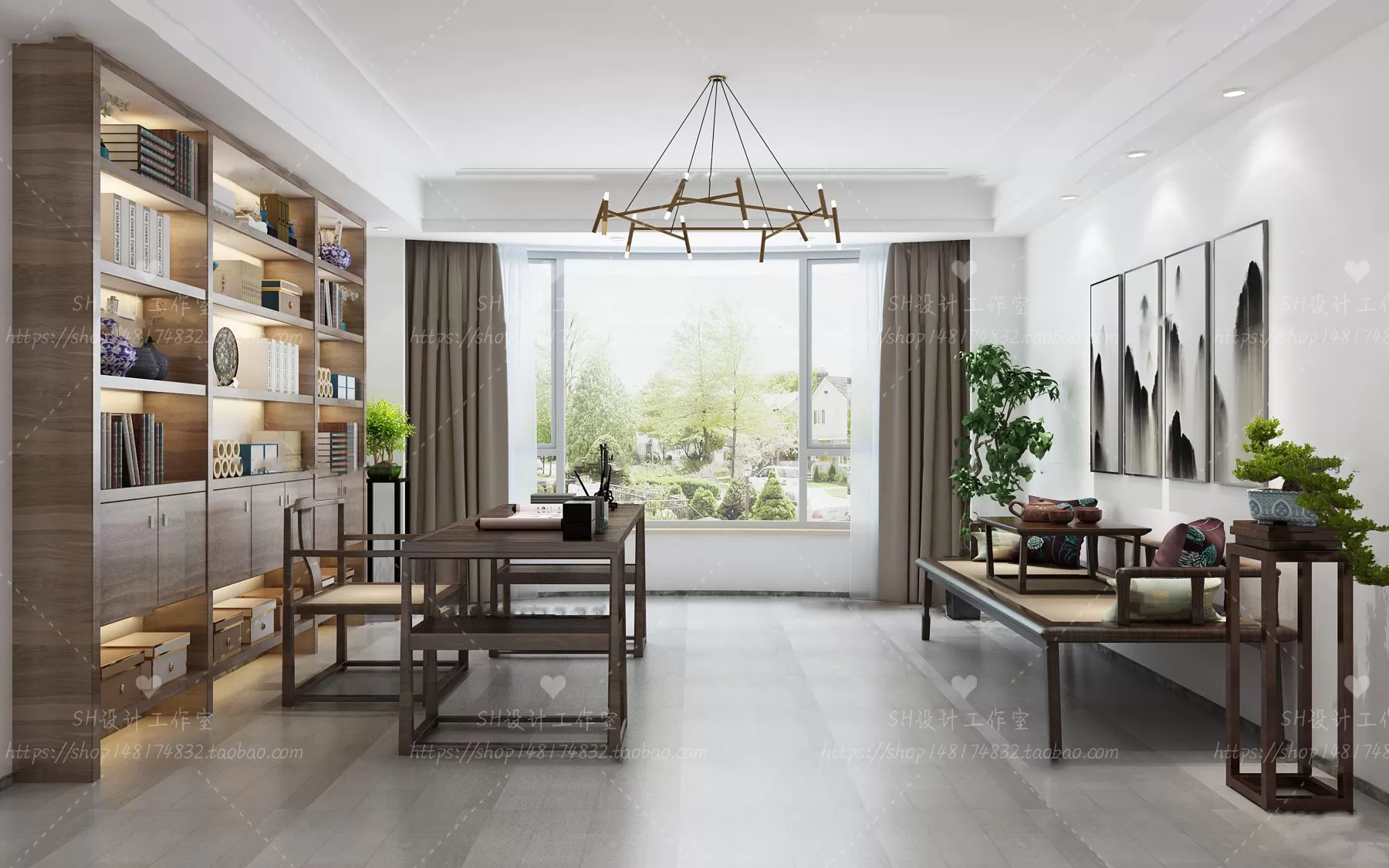 STUDY ROOM 3D SCENES – VRAY RENDER – 92