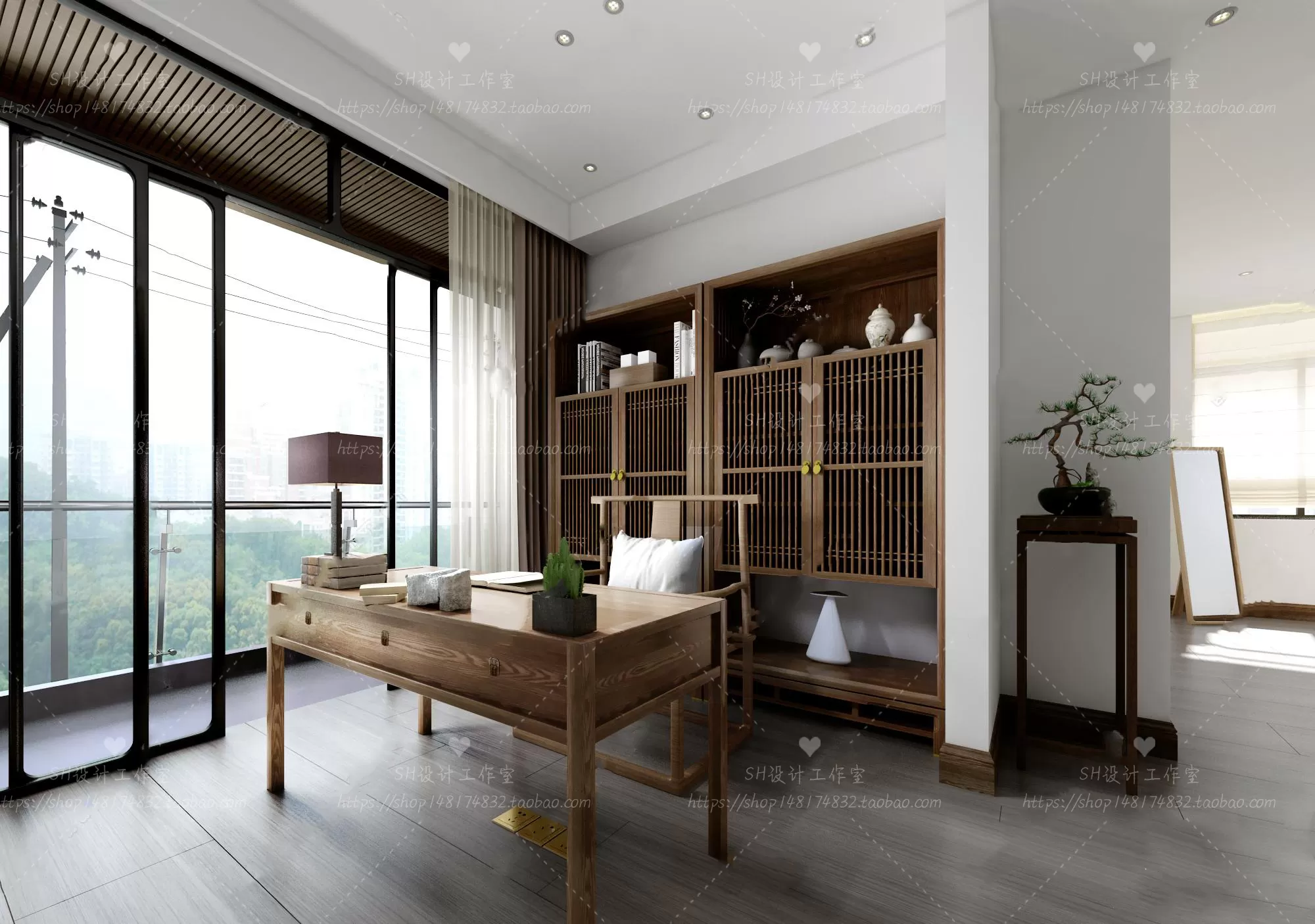 STUDY ROOM 3D SCENES – VRAY RENDER – 94