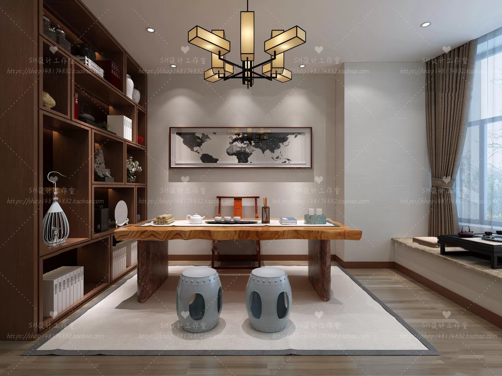 STUDY ROOM 3D SCENES – VRAY RENDER – 99