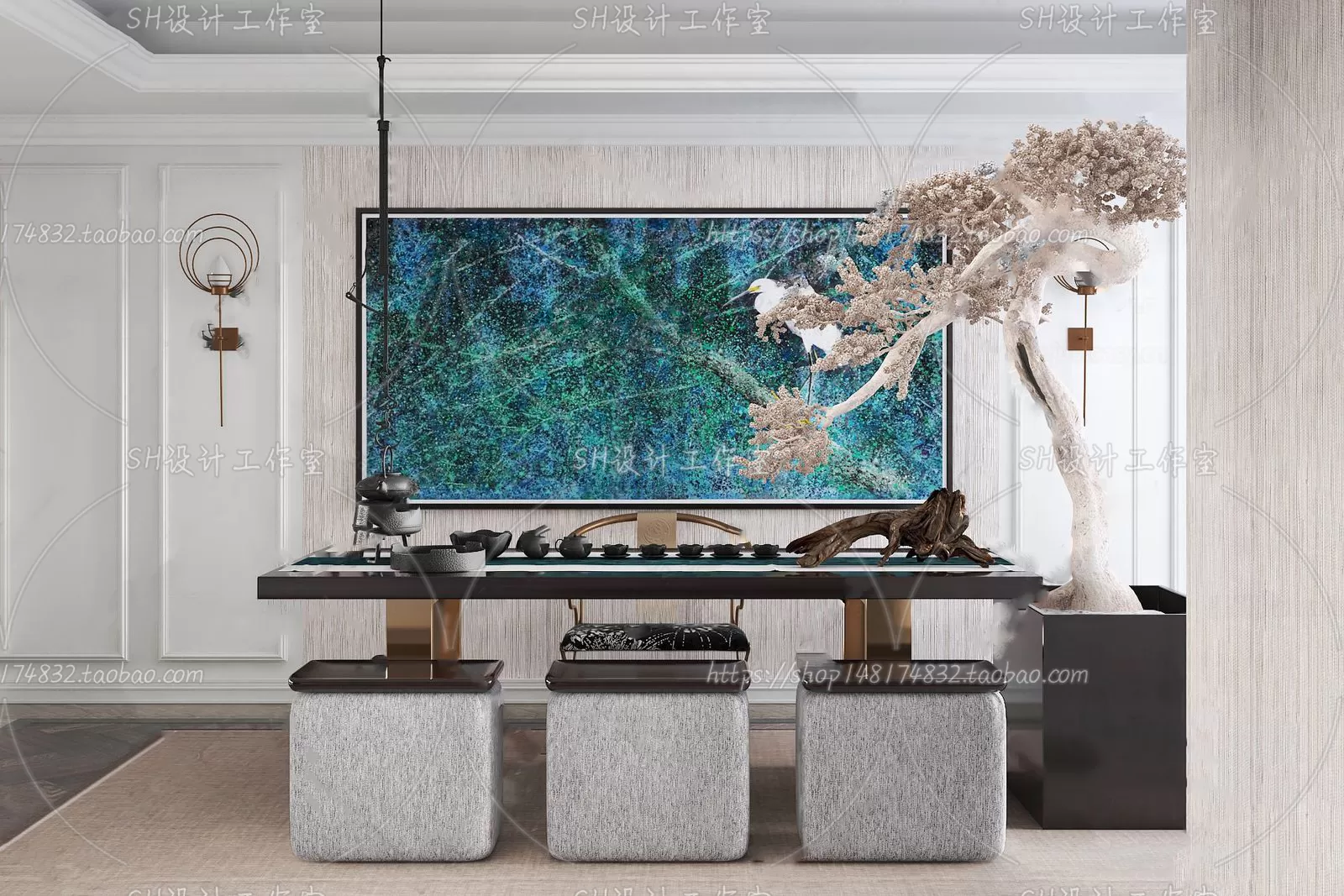 STUDY ROOM 3D SCENES – VRAY RENDER – 105