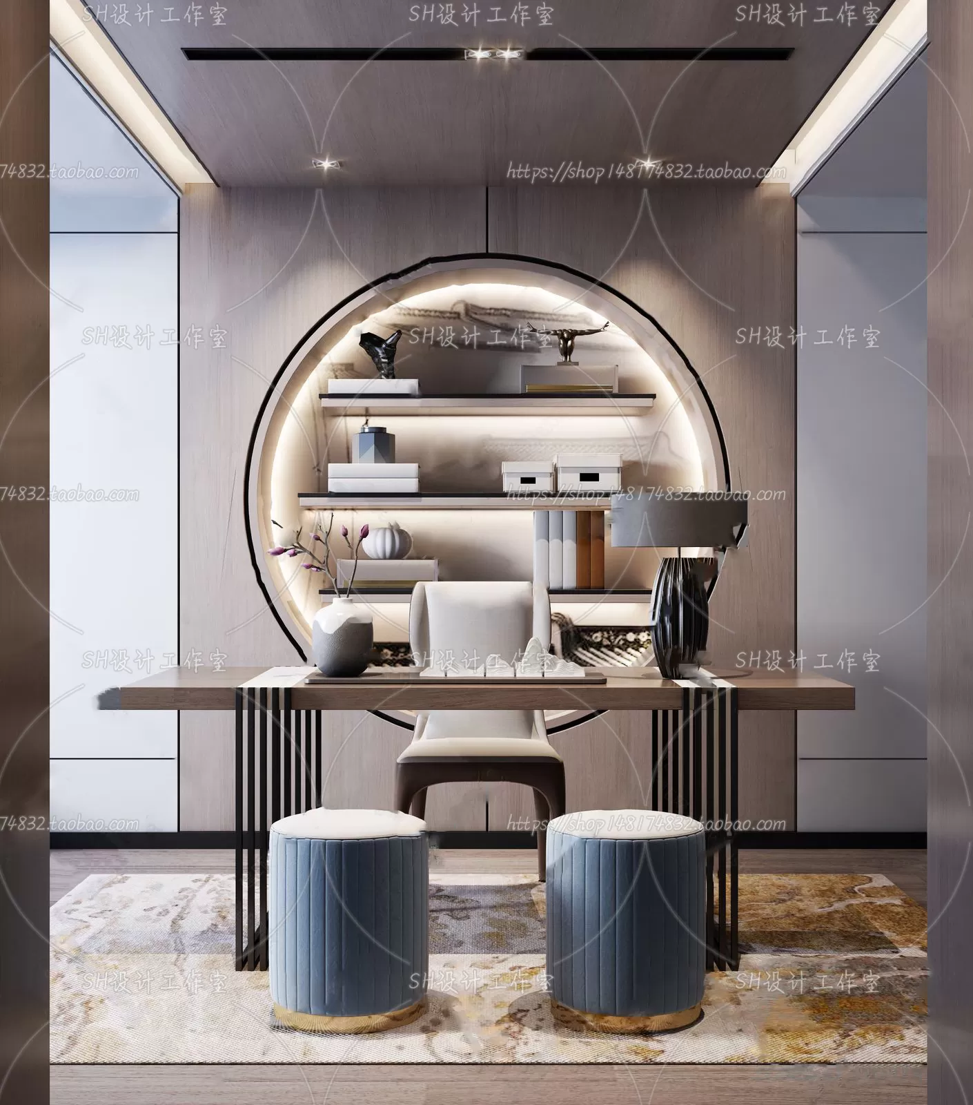 STUDY ROOM 3D SCENES – VRAY RENDER – 109