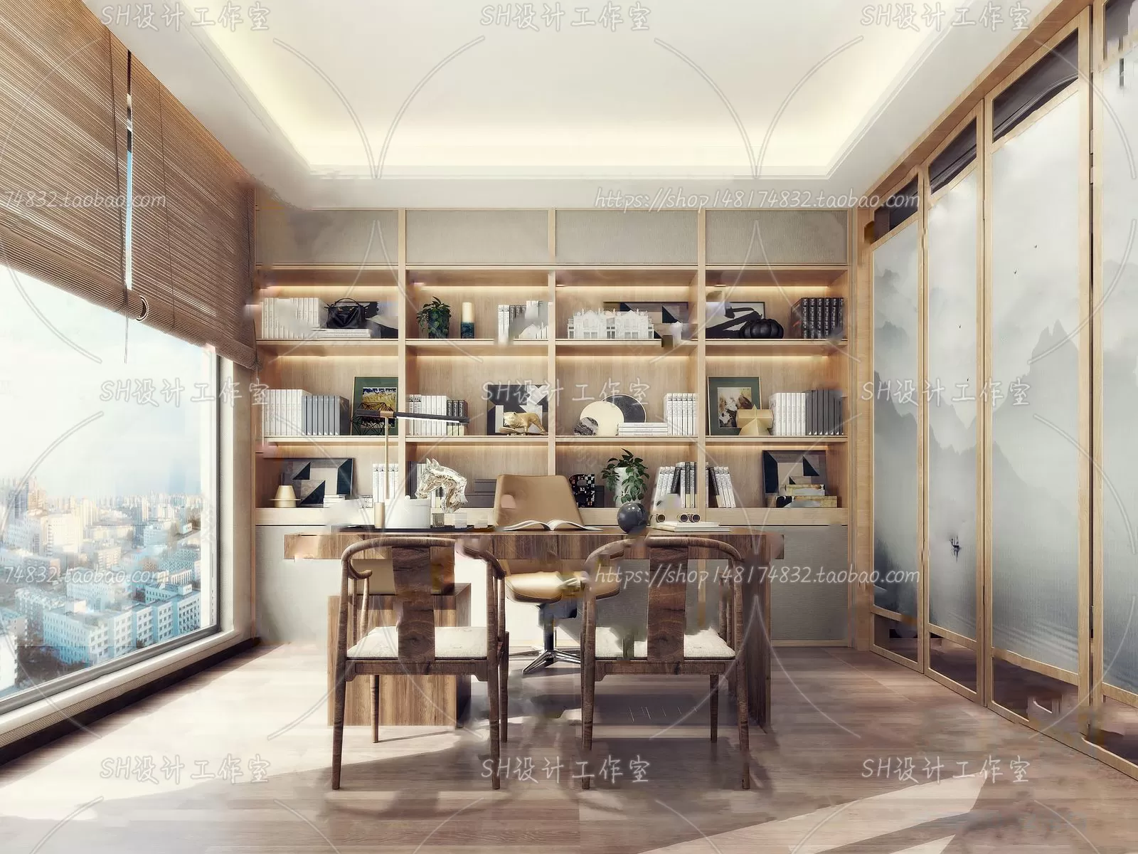 STUDY ROOM 3D SCENES – VRAY RENDER – 113