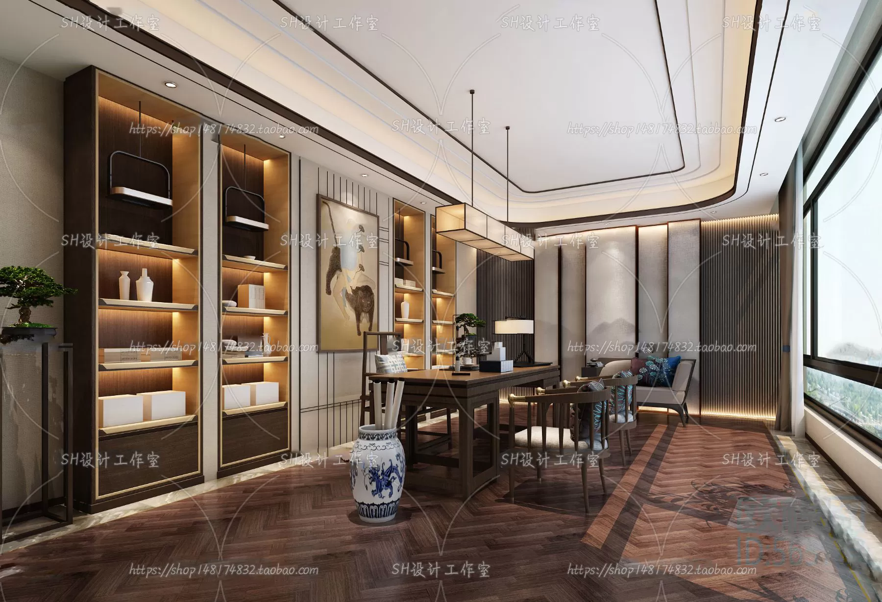 STUDY ROOM 3D SCENES – VRAY RENDER – 116