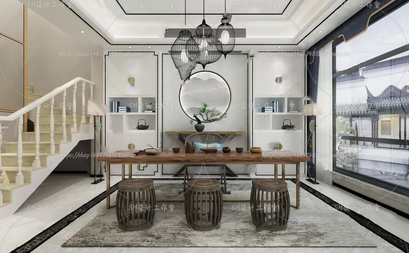 STUDY ROOM 3D SCENES – VRAY RENDER – 121