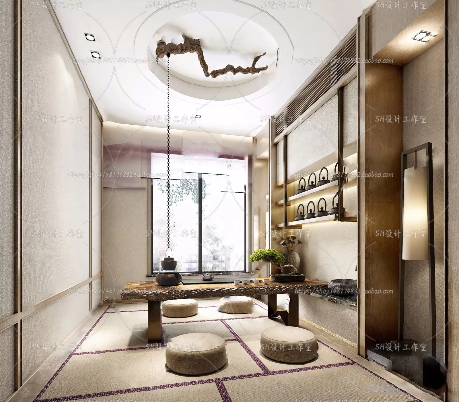 STUDY ROOM 3D SCENES – VRAY RENDER – 124