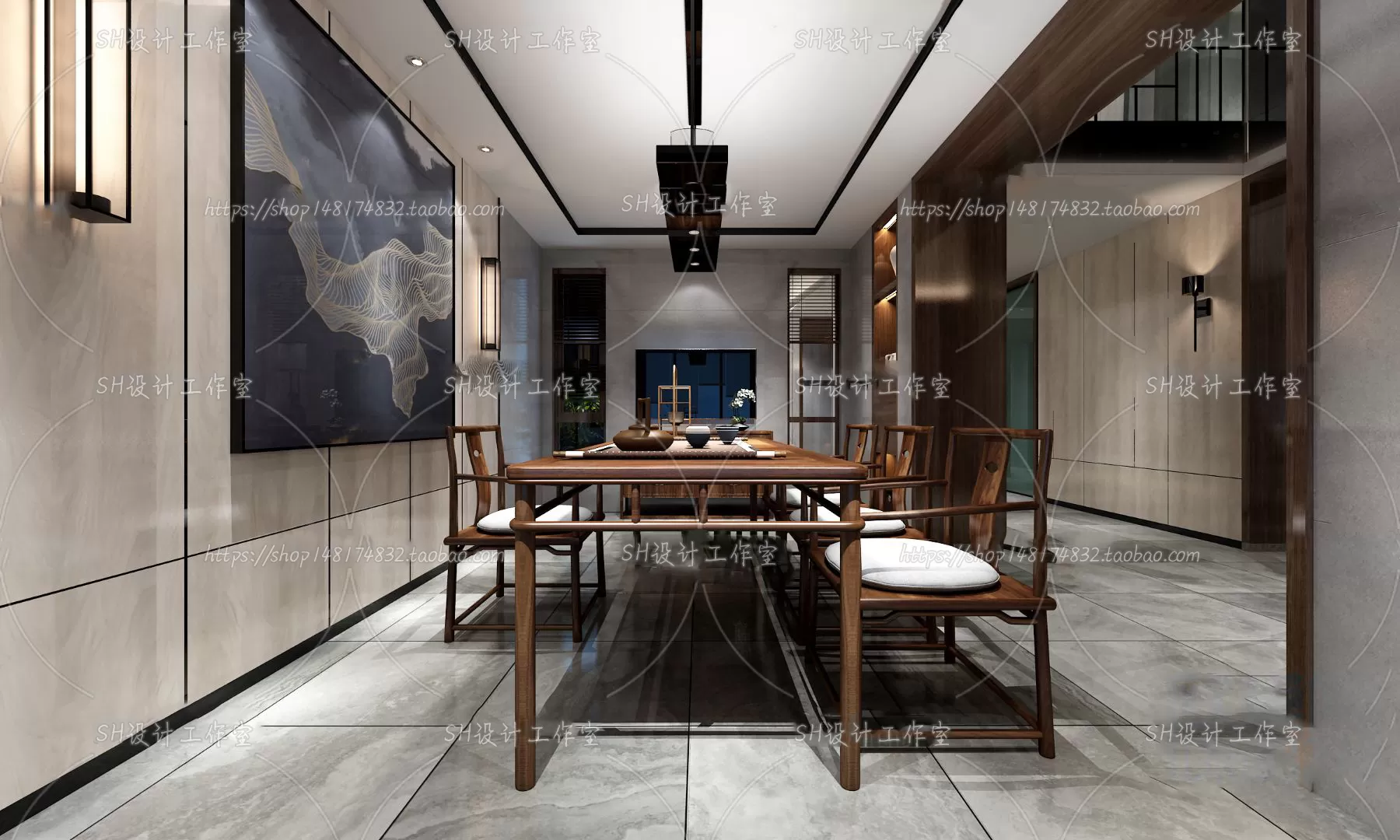 STUDY ROOM 3D SCENES – VRAY RENDER – 127