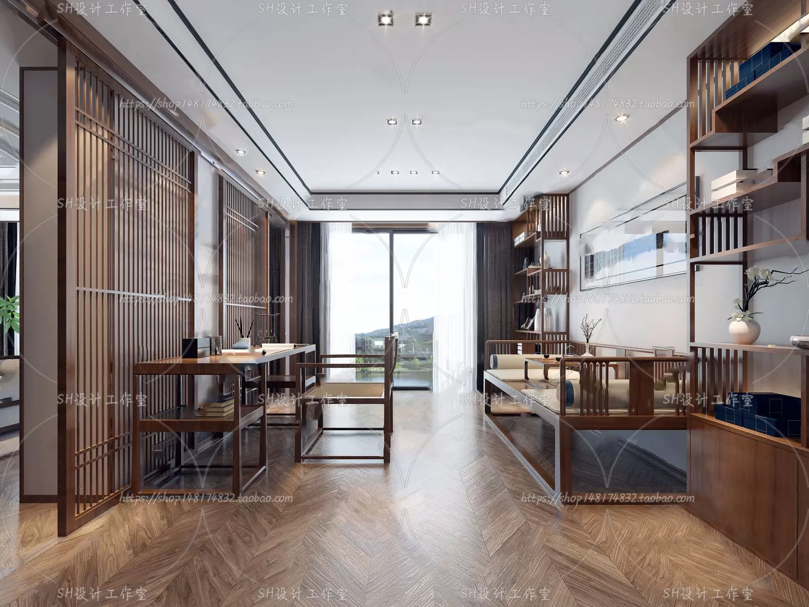 STUDY ROOM 3D SCENES – VRAY RENDER – 132