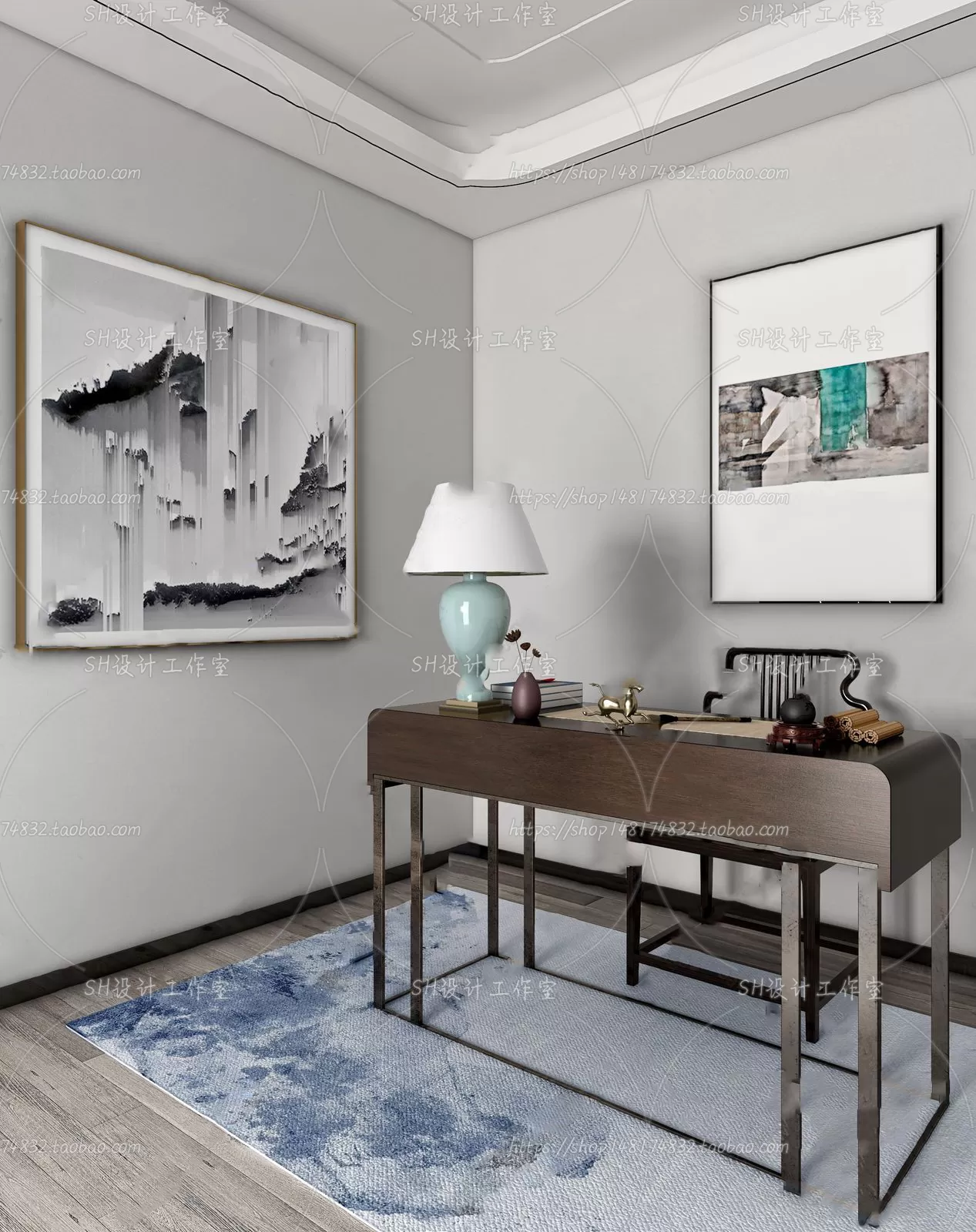 STUDY ROOM 3D SCENES – VRAY RENDER – 134