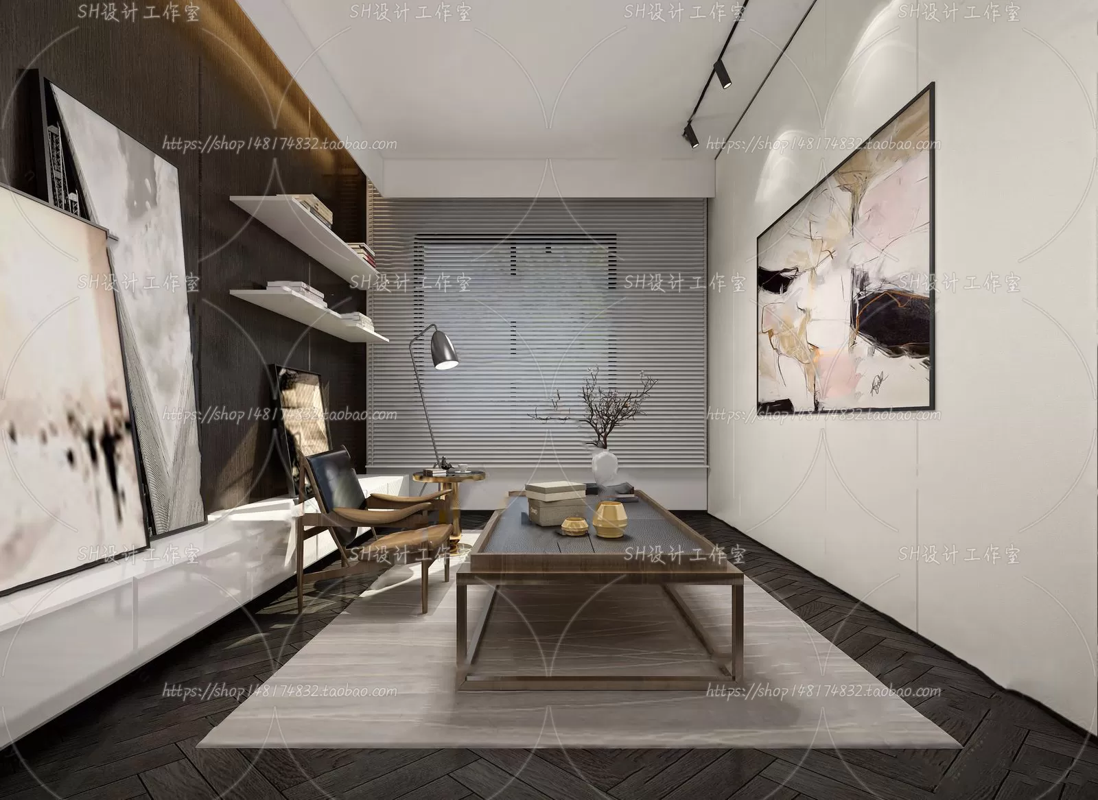 STUDY ROOM 3D SCENES – VRAY RENDER – 137