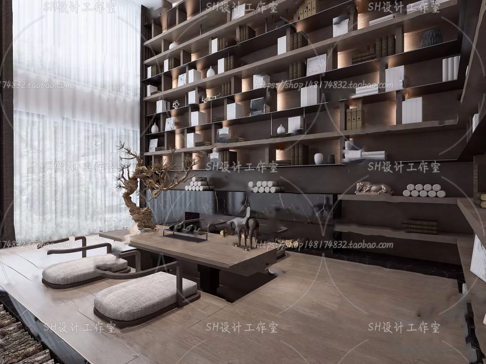 STUDY ROOM 3D SCENES – VRAY RENDER – 141