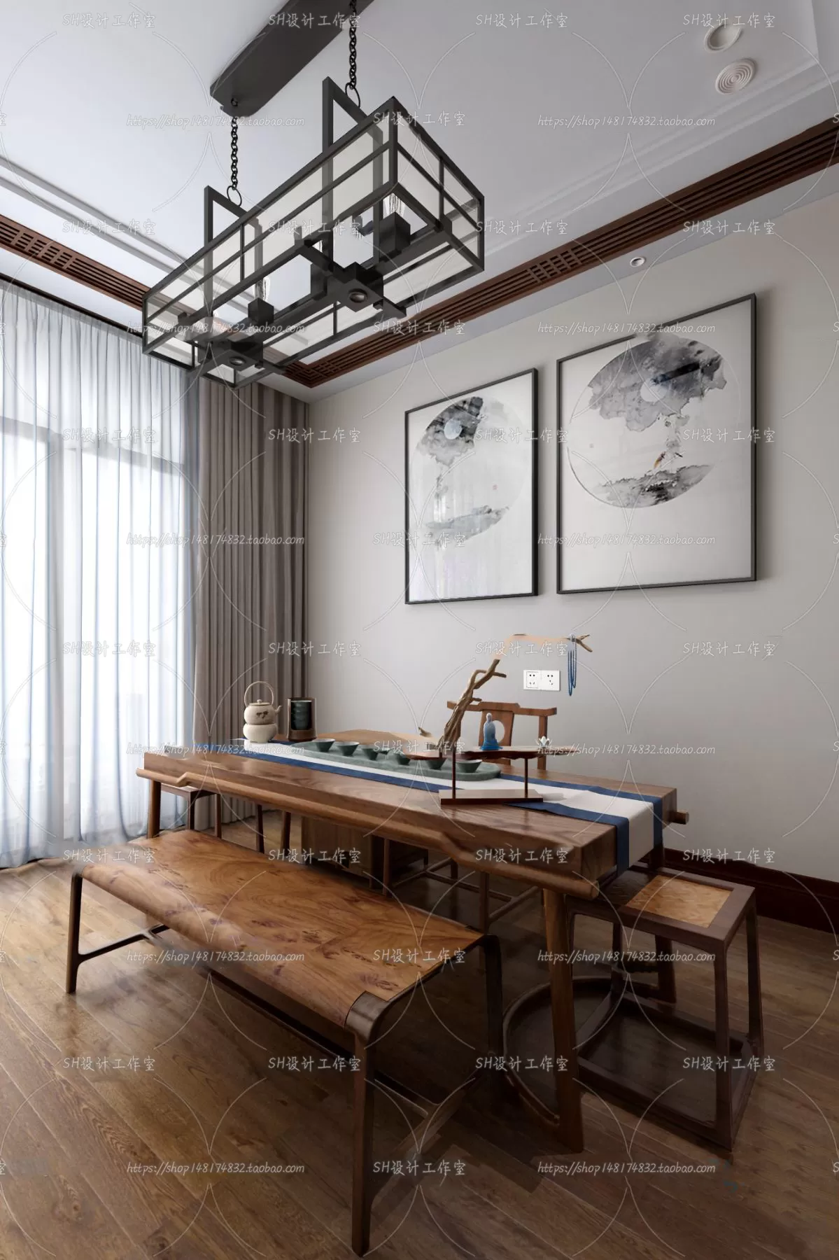 STUDY ROOM 3D SCENES – VRAY RENDER – 148