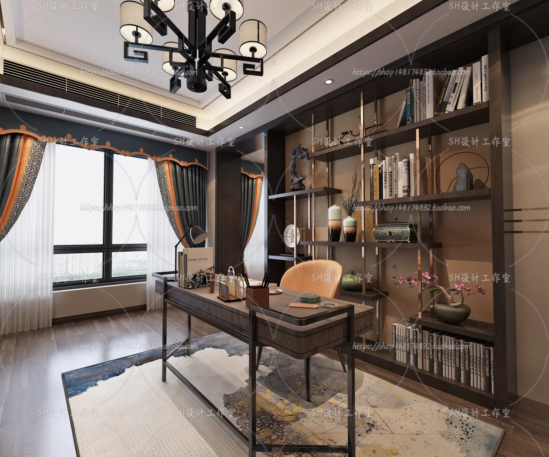 STUDY ROOM 3D SCENES – VRAY RENDER – 149