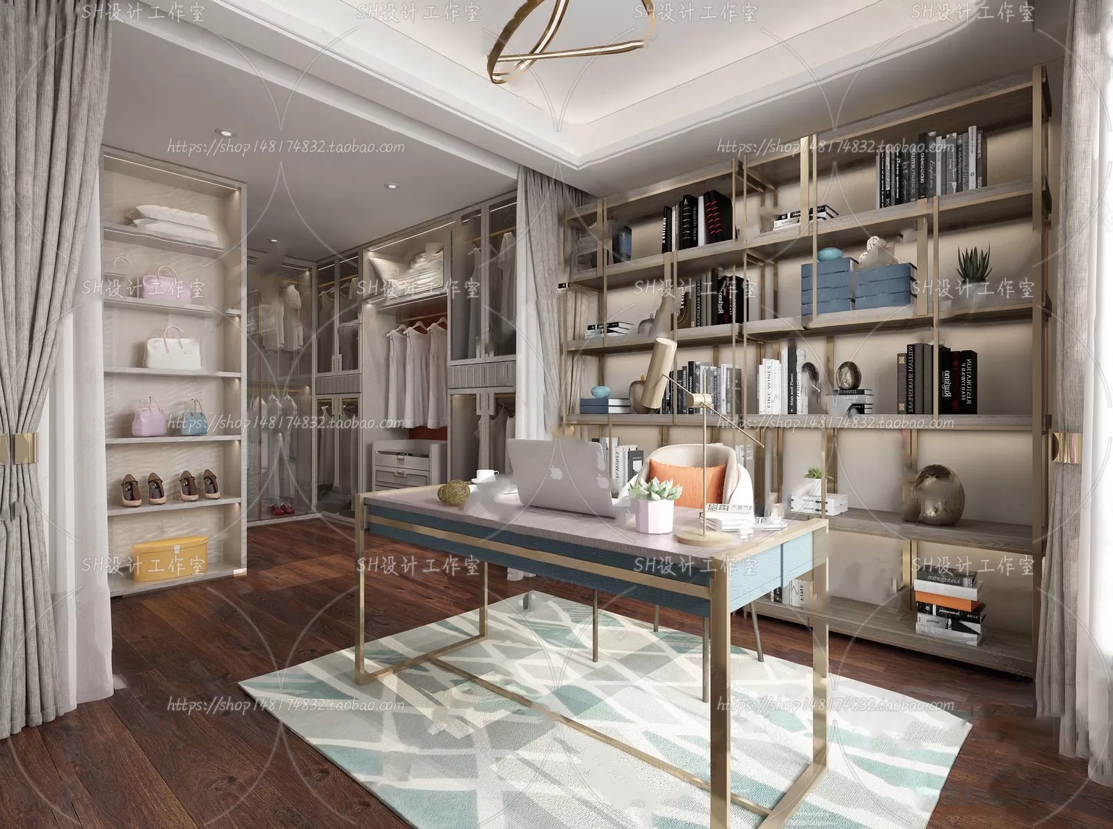 STUDY ROOM 3D SCENES – VRAY RENDER – 154