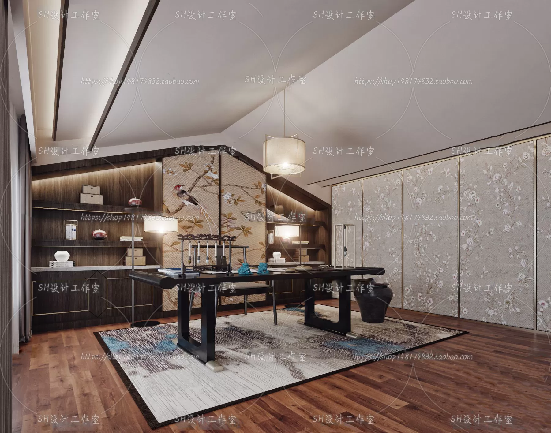 STUDY ROOM 3D SCENES – VRAY RENDER – 161