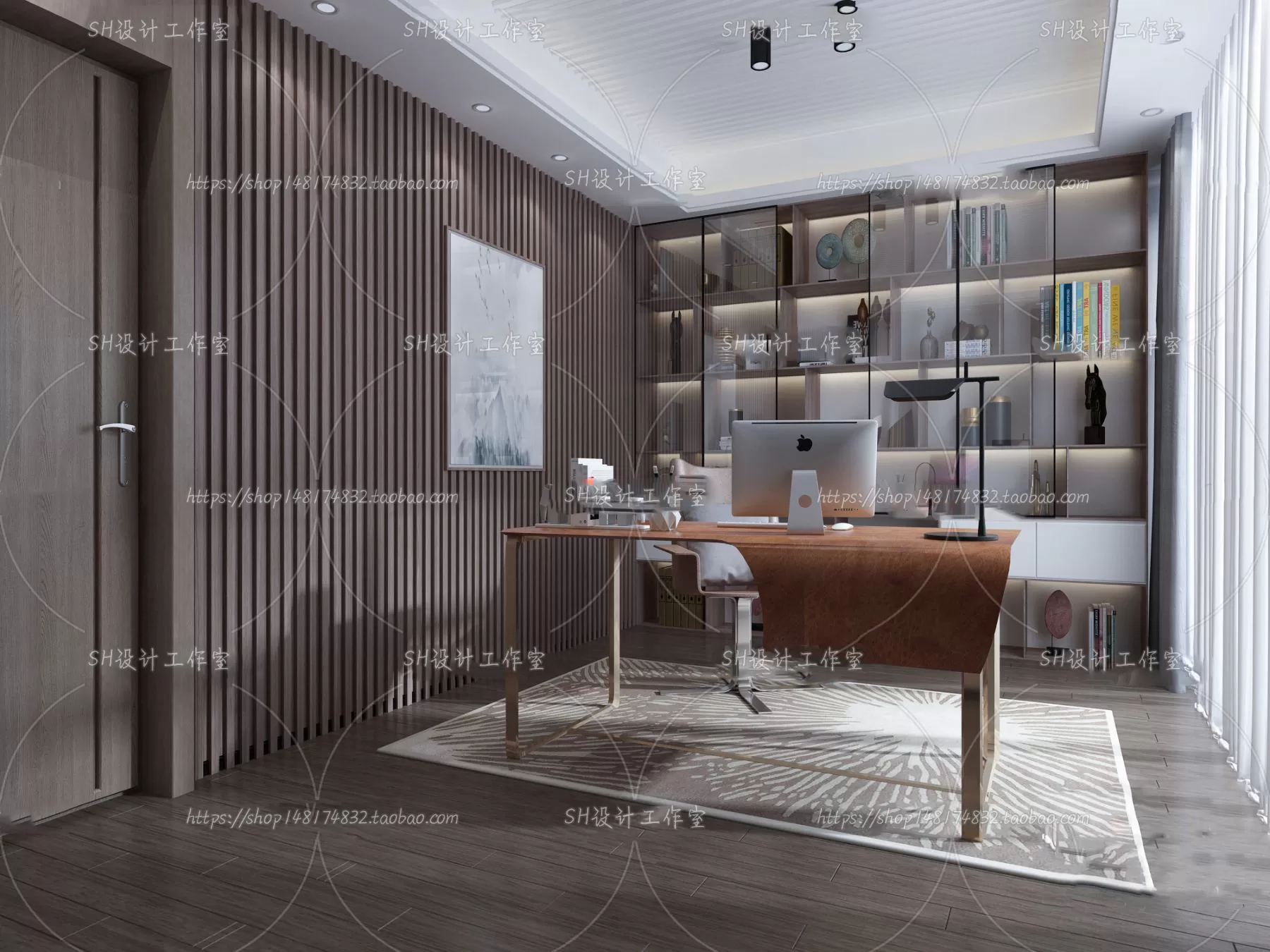 STUDY ROOM 3D SCENES – VRAY RENDER – 170