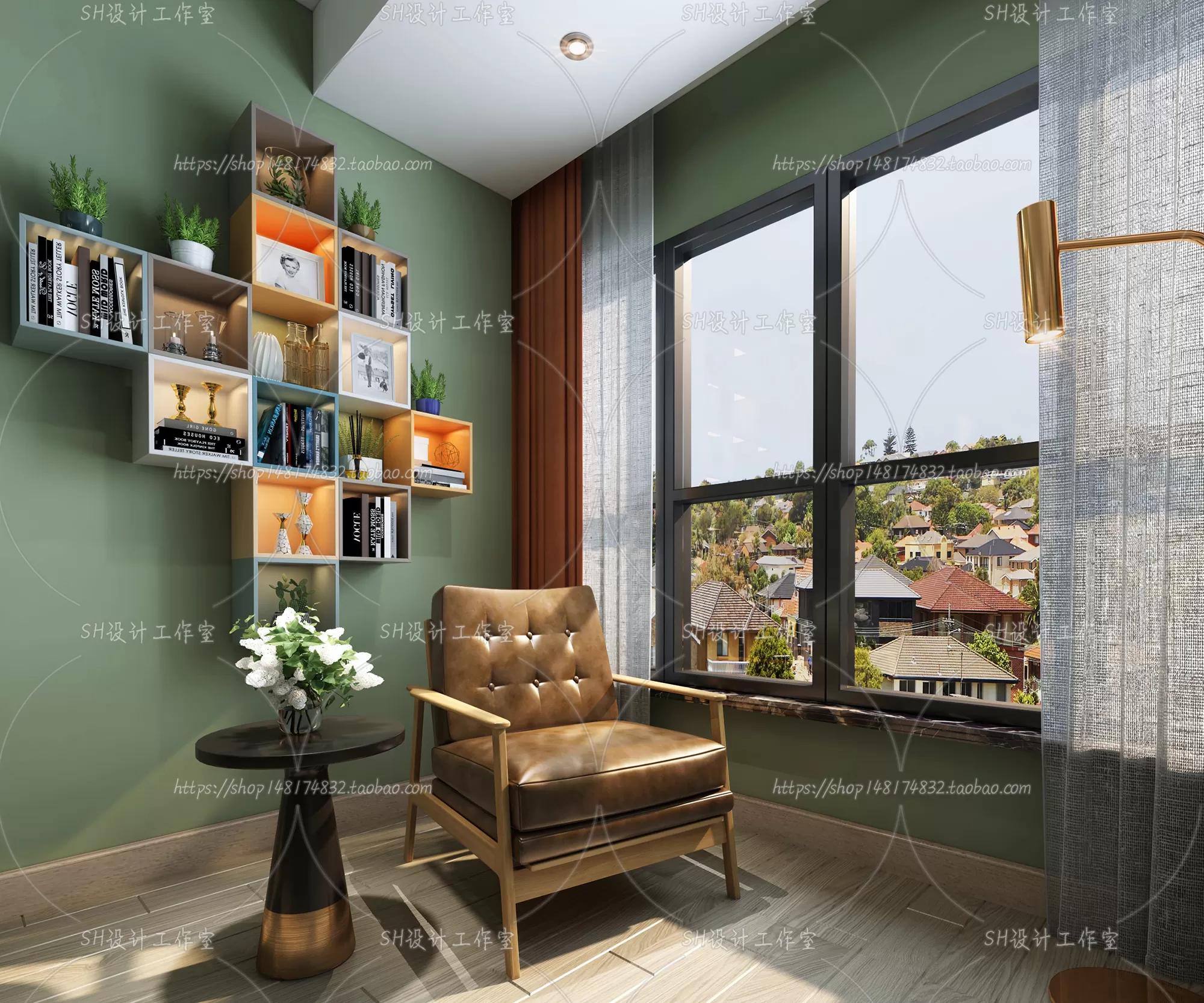 STUDY ROOM 3D SCENES – VRAY RENDER – 173