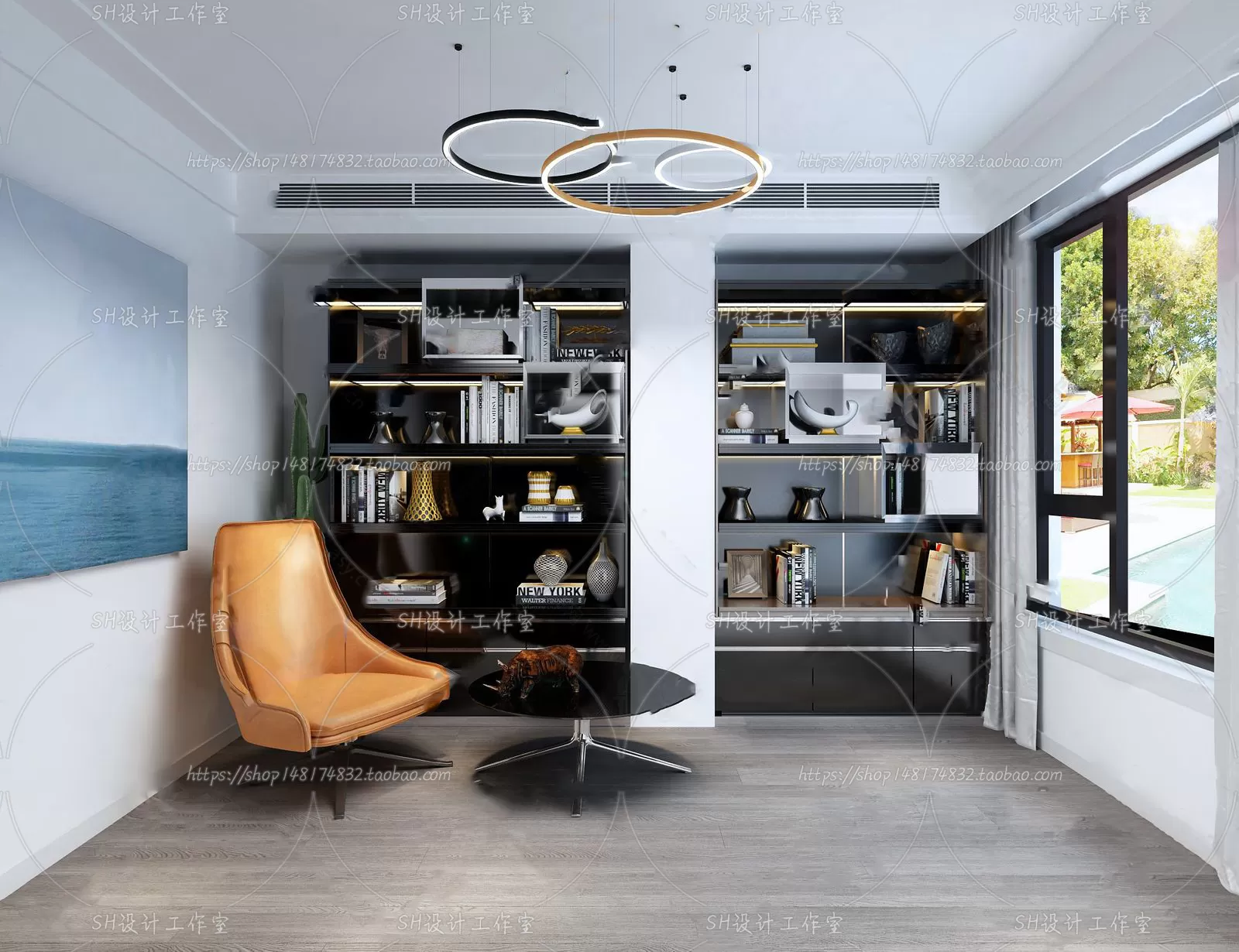 STUDY ROOM 3D SCENES – VRAY RENDER – 174