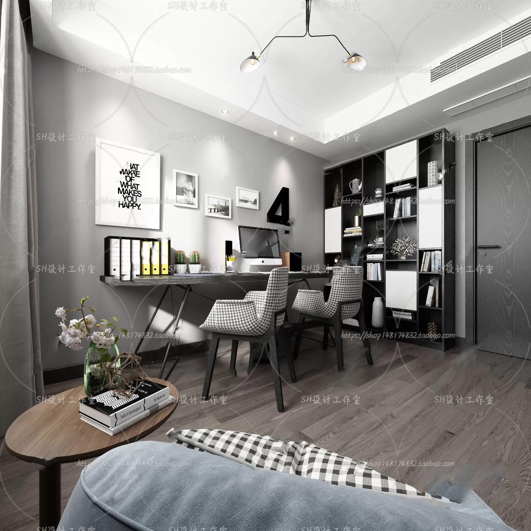 STUDY ROOM 3D SCENES – VRAY RENDER – 183