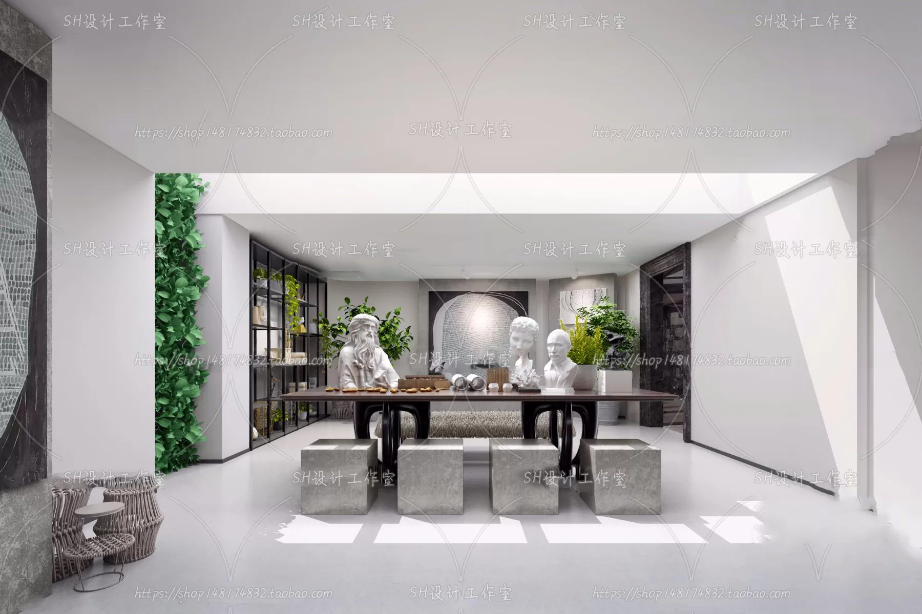 STUDY ROOM 3D SCENES – VRAY RENDER – 186