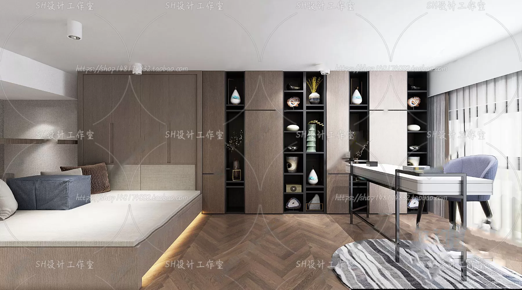 STUDY ROOM 3D SCENES – VRAY RENDER – 188