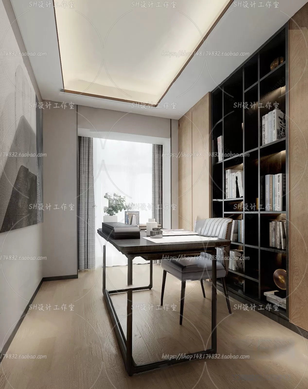 STUDY ROOM 3D SCENES – VRAY RENDER – 189