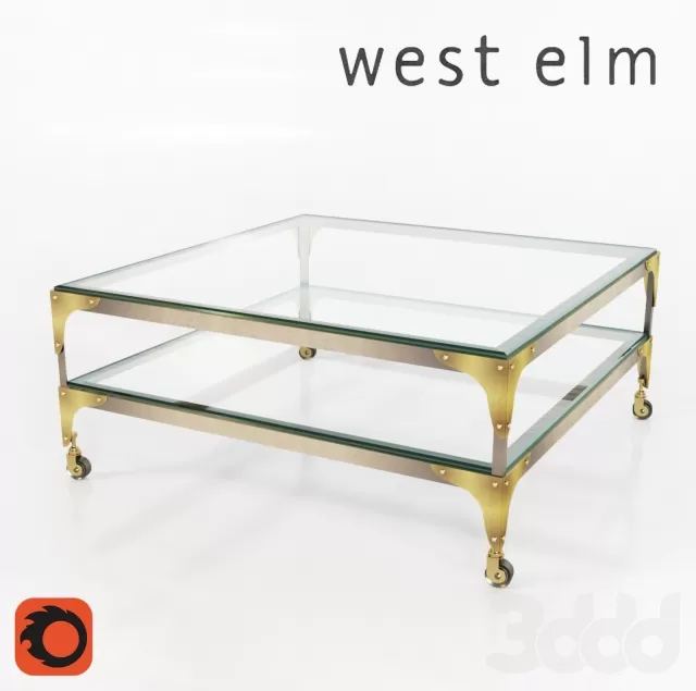 Antique Finish Iron Coffee Table – 205857