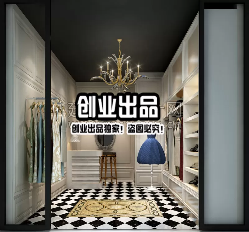 CLOTHING STORE – 3D SCENES – 0324