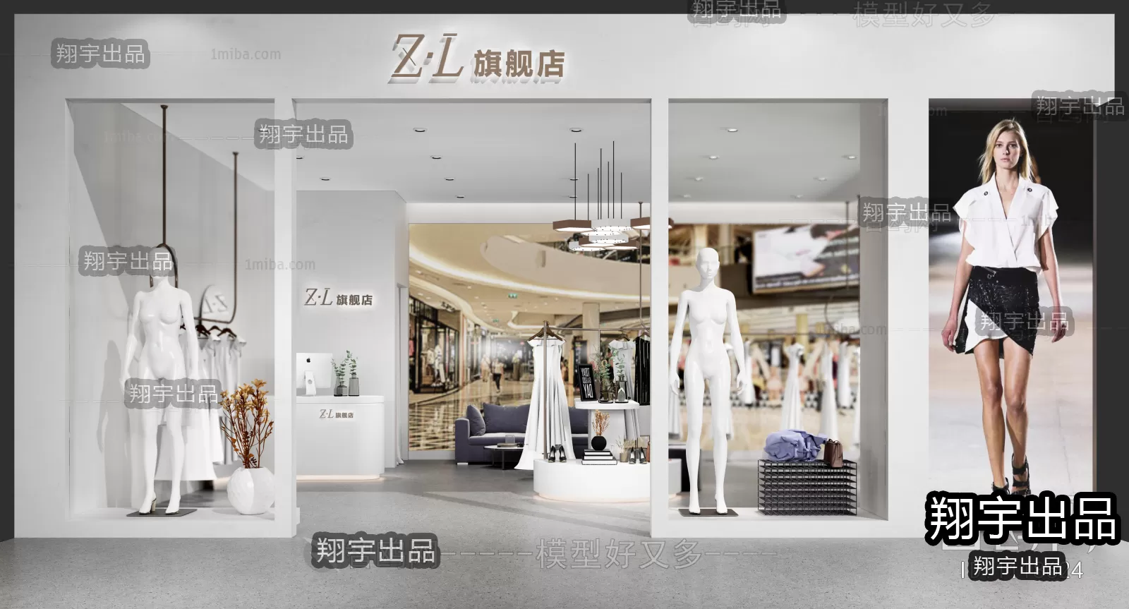 CLOTHING STORE – 3D SCENES – 0508