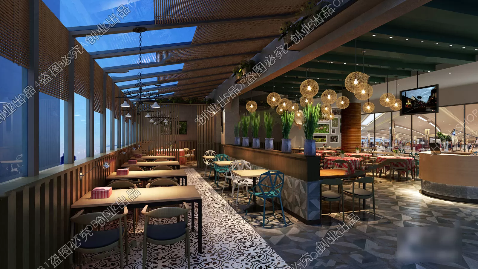 FASTFOOD STORE – 3D SCENES – 0108