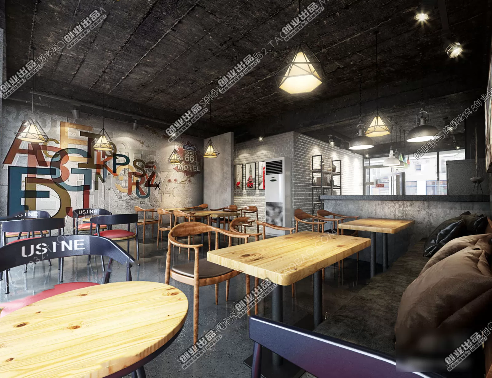 FASTFOOD STORE – 3D SCENES – 0114