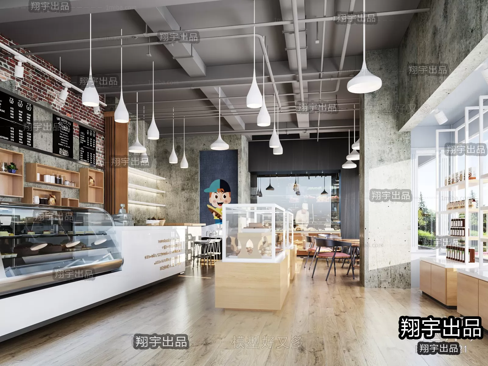 FASTFOOD STORE – 3D SCENES – 0121