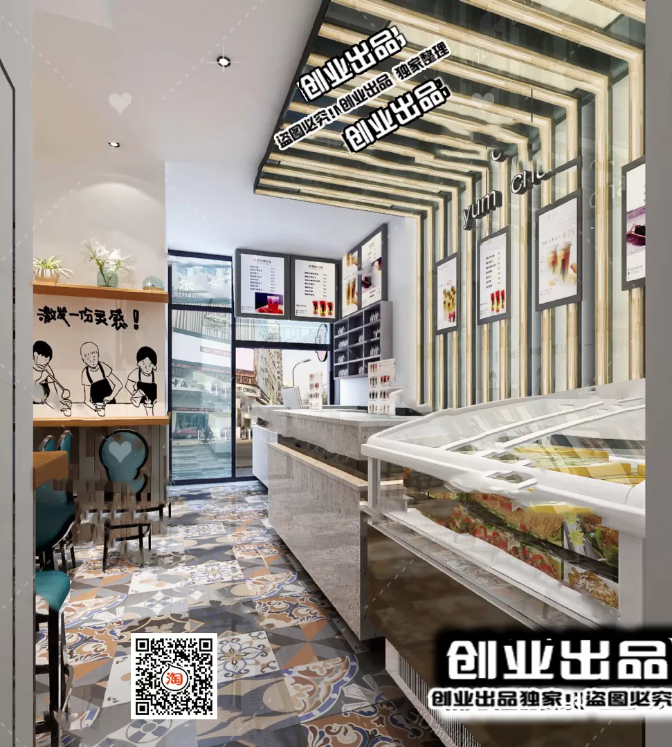 FASTFOOD STORE – 3D SCENES – 0123