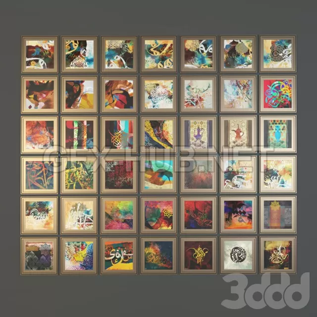 arabic words caligrafi print poster – 205985