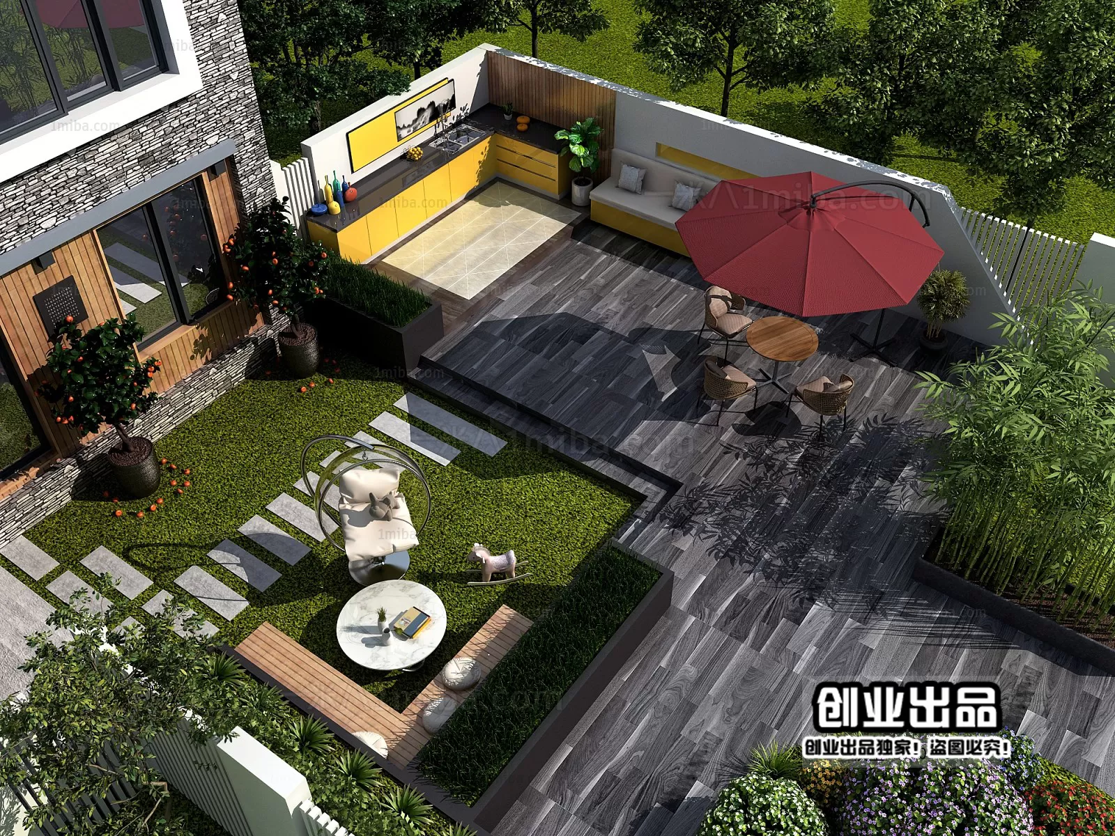 GARDERN HOME – 3D SCENES – 0090
