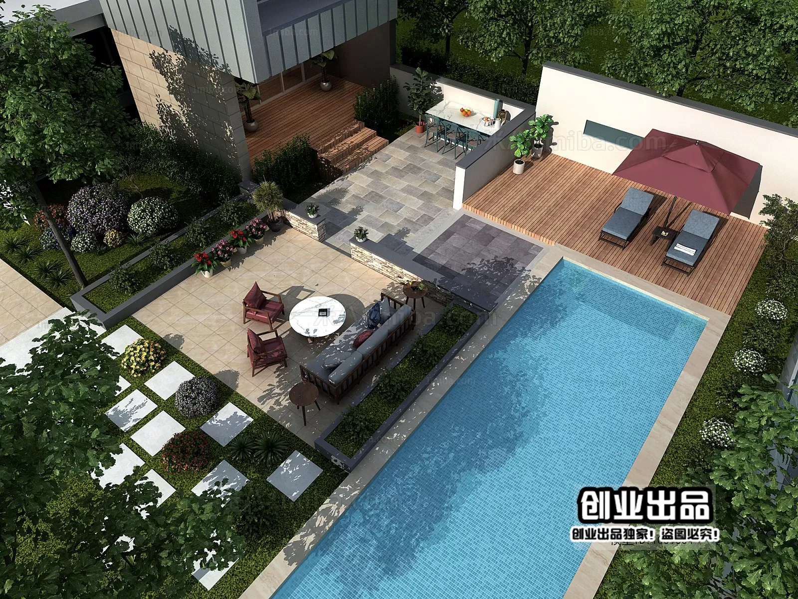 GARDERN HOME – 3D SCENES – 0101