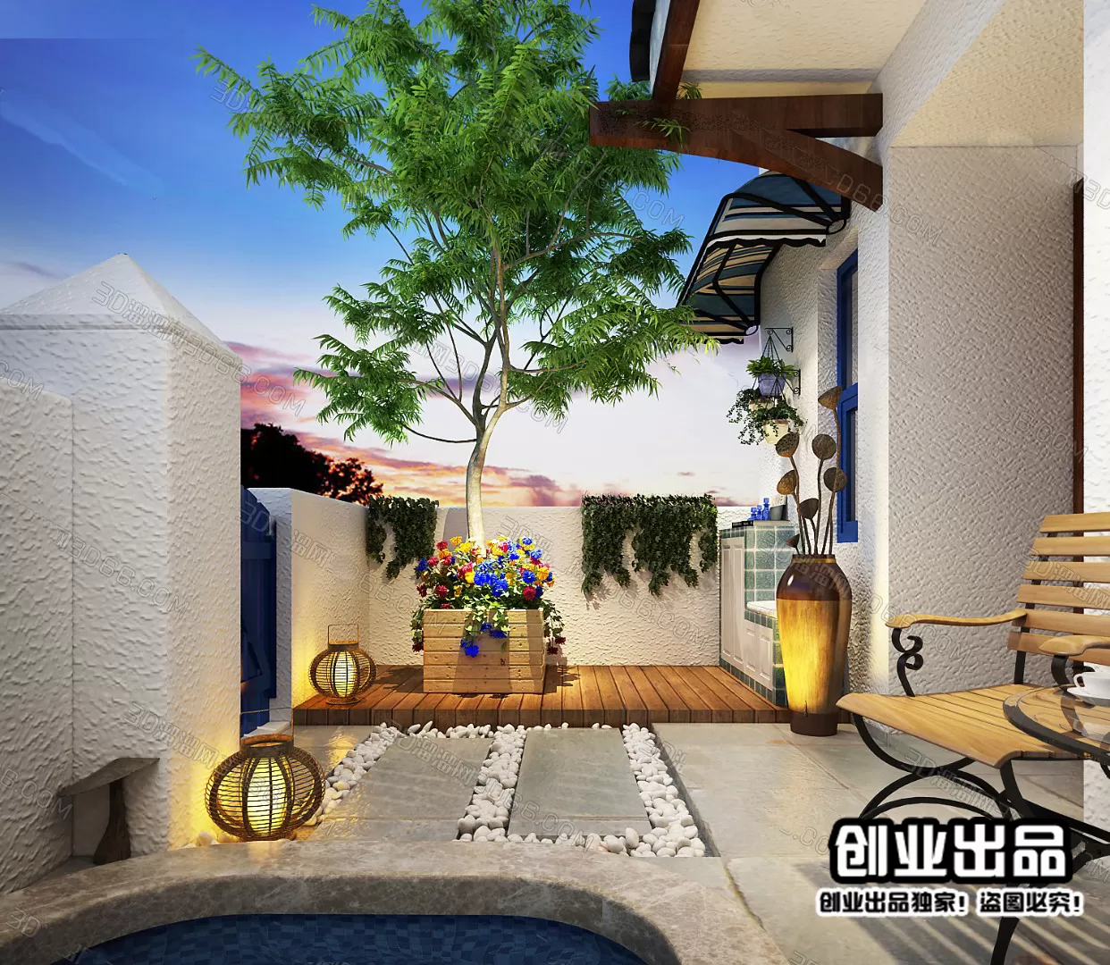 GARDERN HOME – 3D SCENES – 0105